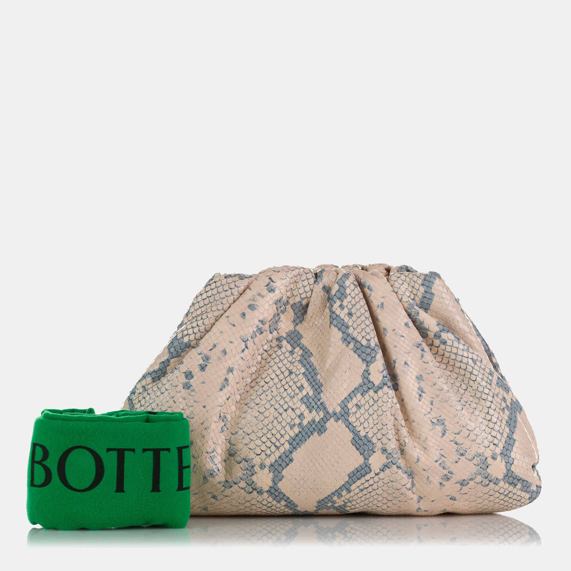 Bottega Veneta Leather Bottega Veneta Teen Python Print Goatskin Pouch