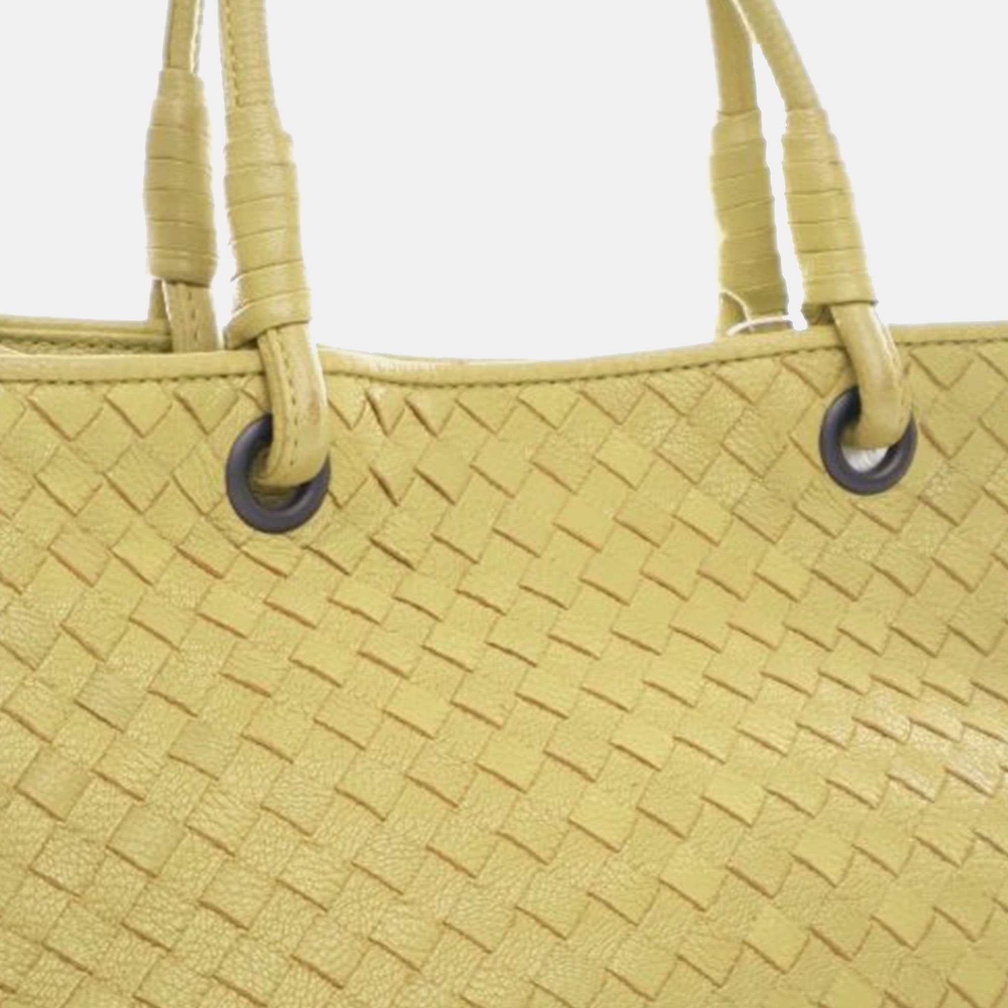 Bottega Veneta Green Calf Leather Mini Intrecciato Tote