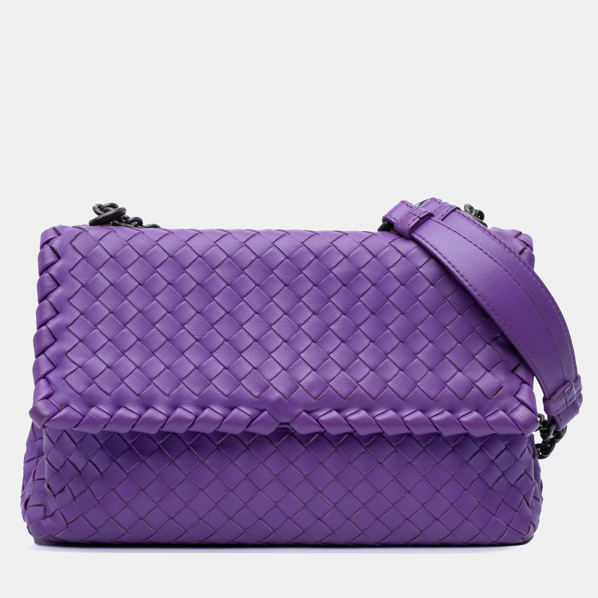 Bottega Veneta Purple Small Nappa Intrecciato Olimpia Shoulder Bag
Bottega Veneta Purple Small Nappa Intrecciato Olimpia Shoulder Bag