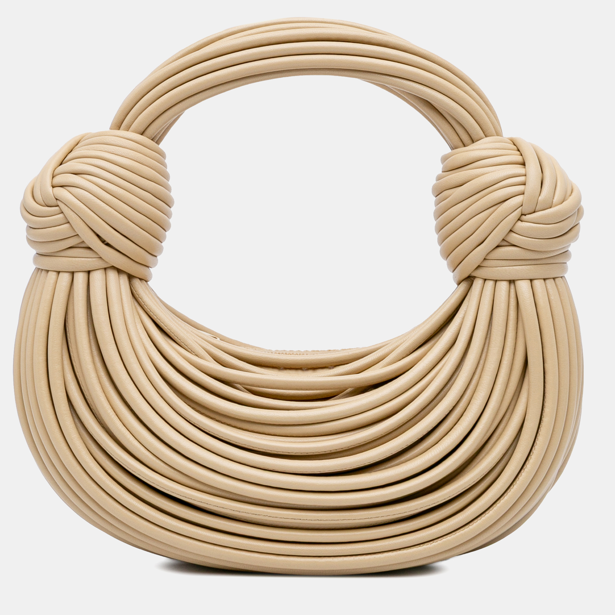 Bottega Veneta Beige Brown Mini Nappa Tubular Double Knot Bag
Bottega Veneta Beige Brown Mini Nappa Tubular Double Knot Bag