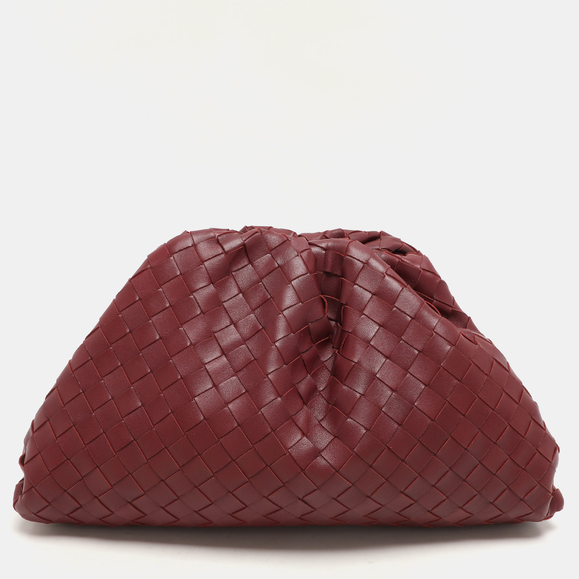 Bottega Veneta Burgundy Intrecciato Leather Teen Pouch Clutch
Bottega Veneta Burgundy Intrecciato Leather Teen Pouch Clutch