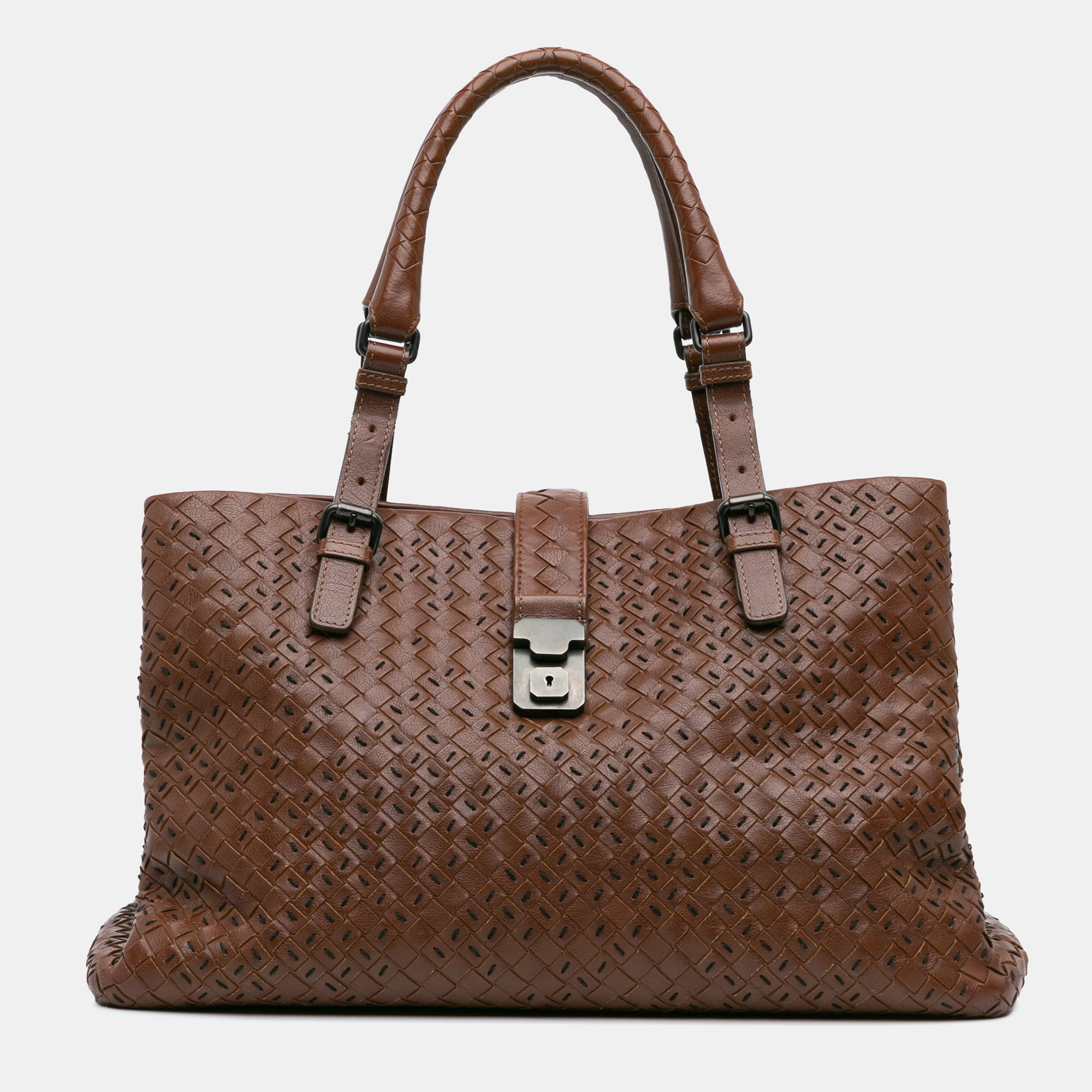 Bottega Veneta Brown Large Chene Tratteggiato Intrecciato Roma Tote
Bottega Veneta Brown Large Chene Tratteggiato Intrecciato Roma Tote