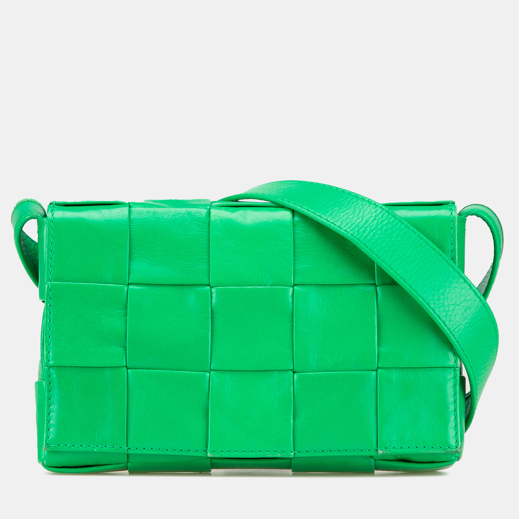Bottega Veneta Green Small Nappa Intrecciato Cassette Crossbody Bag
Bottega Veneta Green Small Nappa Intrecciato Cassette Crossbody Bag