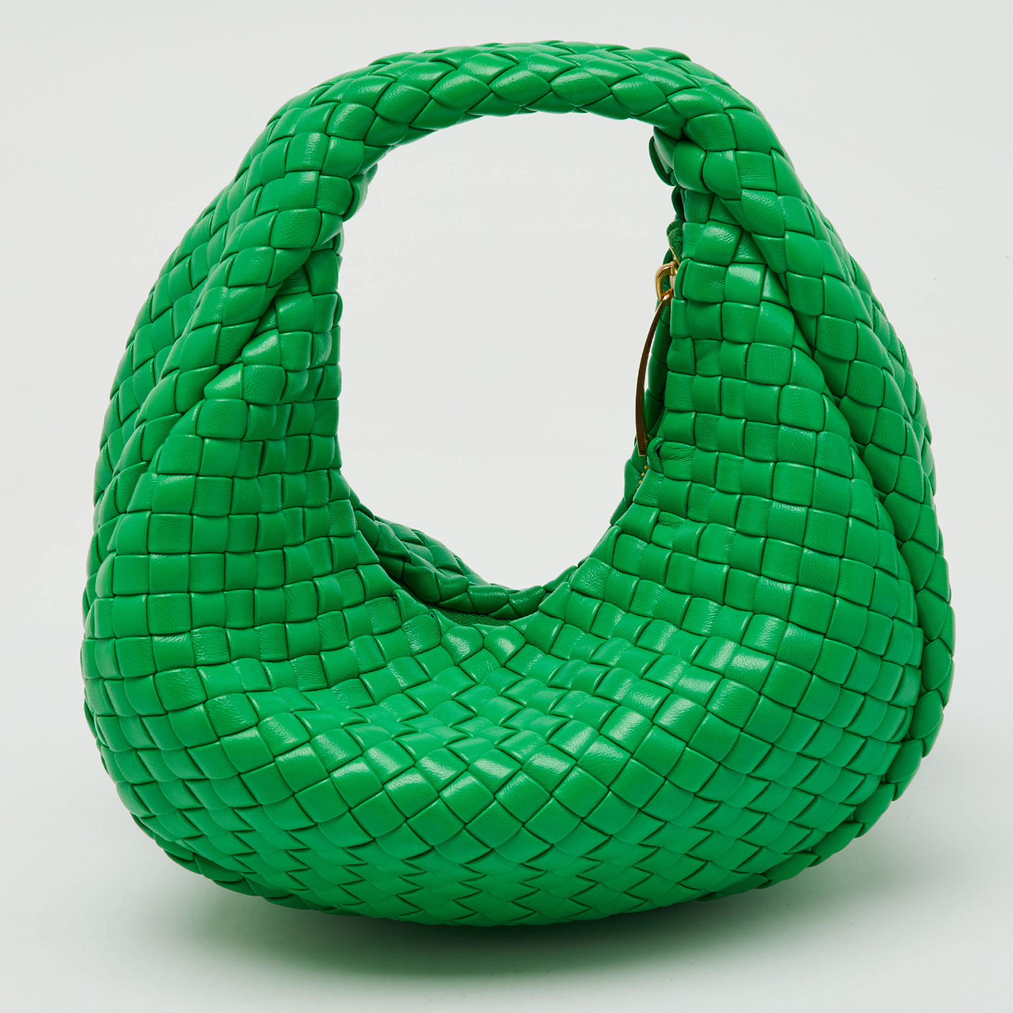 Bottega Veneta Green Intrecciato Leather Mini Padded Jodie Hobo
Bottega Veneta Green Intrecciato Leather Mini Padded Jodie Hobo