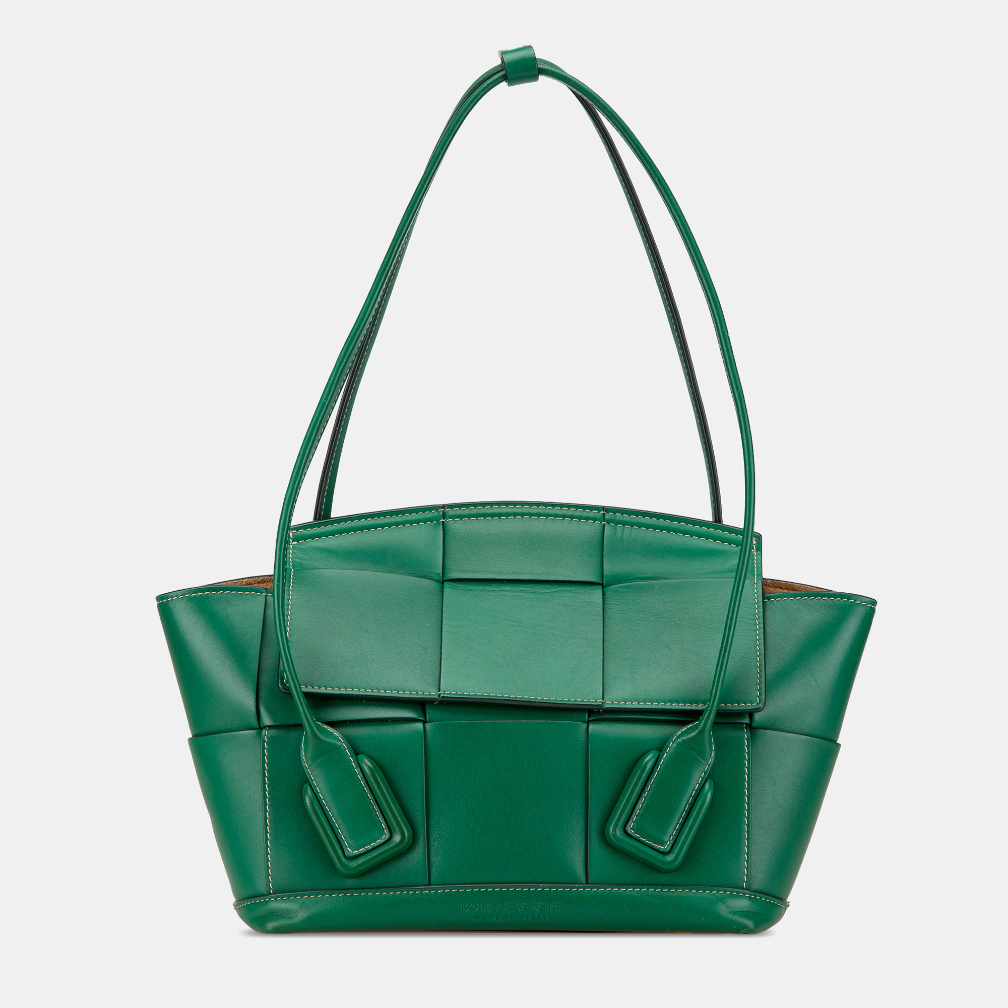 Bottega Veneta Green Small Calfskin Maxi Intrecciato Arco Satchel
Bottega Veneta Green Small Calfskin Maxi Intrecciato Arco Satchel