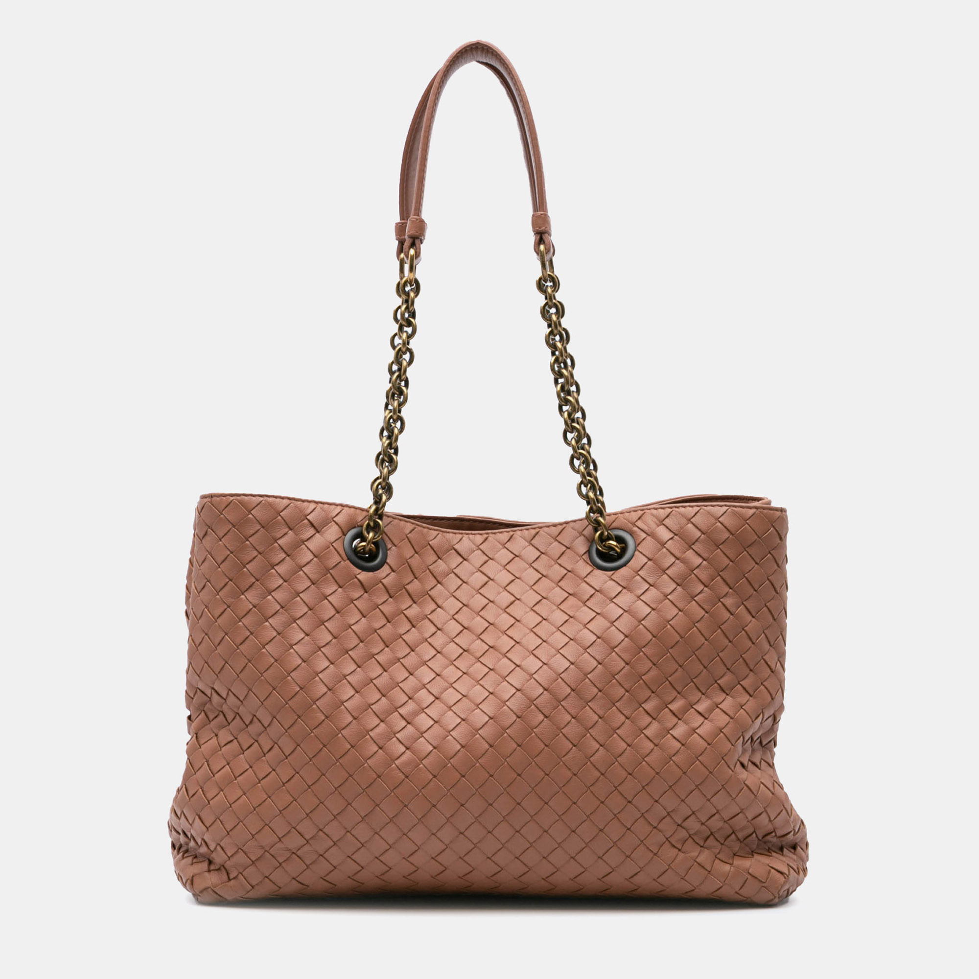 Bottega Veneta Pink Large Nappa Intrecciato Classic Chain Strap Tote
Bottega Veneta Pink Large Nappa Intrecciato Classic Chain Strap Tote