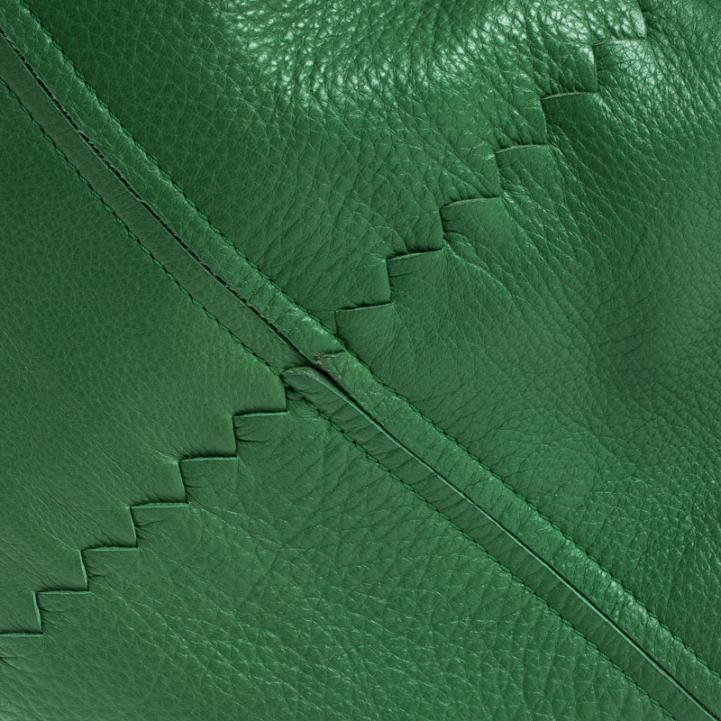 Bottega Veneta Green Leather Braided Handle Hobo