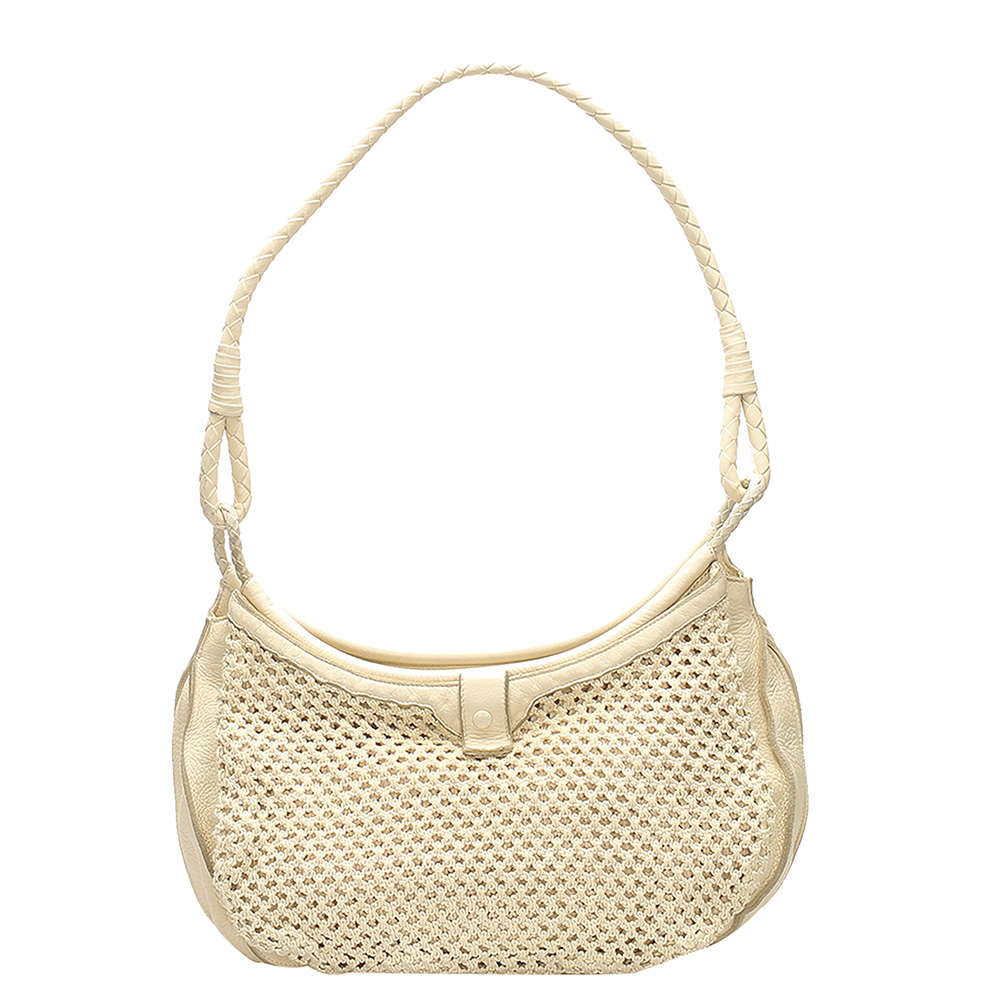 Image of Bottega Veneta Beige Leather Shoulder Bag