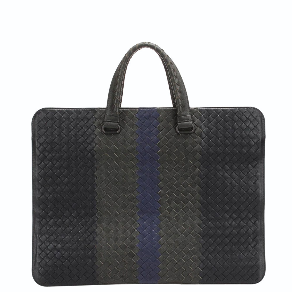 Bottega Veneta Black Intrecciato Leather Business Bag female Leather and Calf
