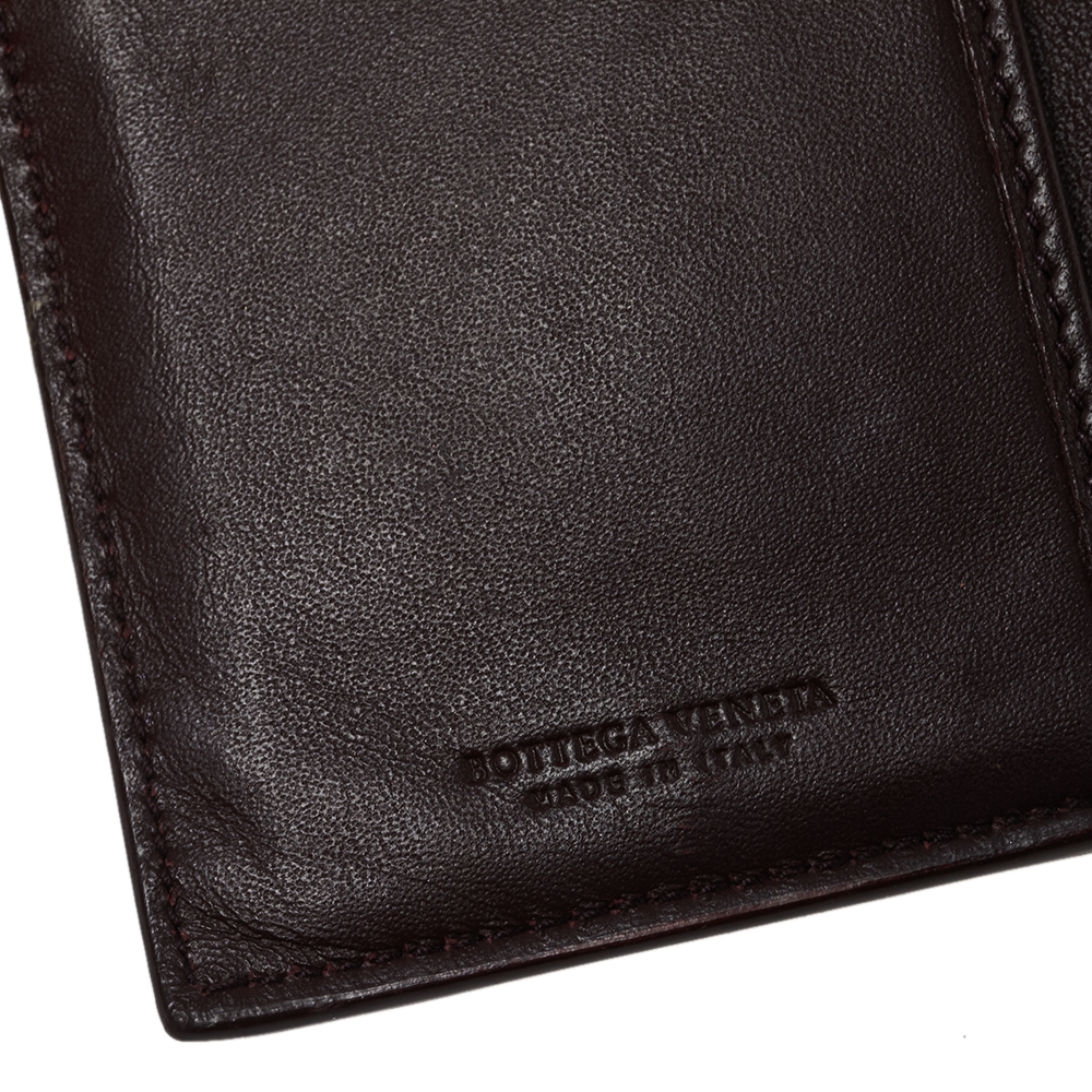 Bottega Veneta Plum Intrecciato Leather Continental Wallet