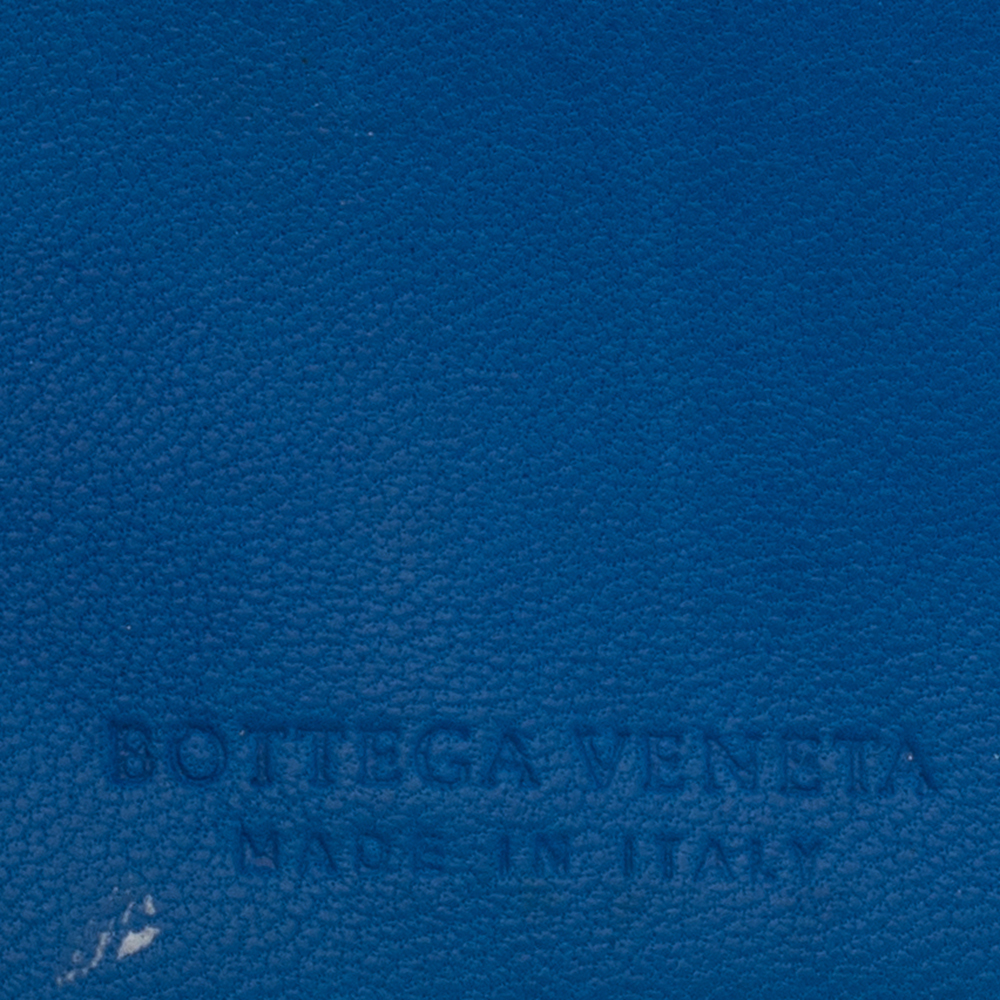 Bottega Veneta Blue Intrecciato Leather Continental Wallet