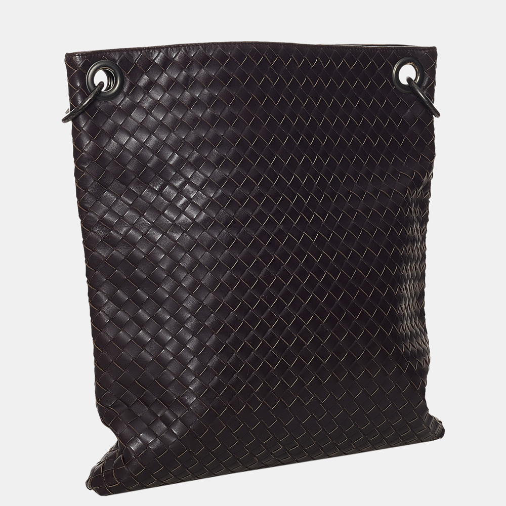 Bottega Veneta Brown Intrecciato Leather Crossbody Bag 
Bottega Veneta Brown Intrecciato Leather Crossbody Bag