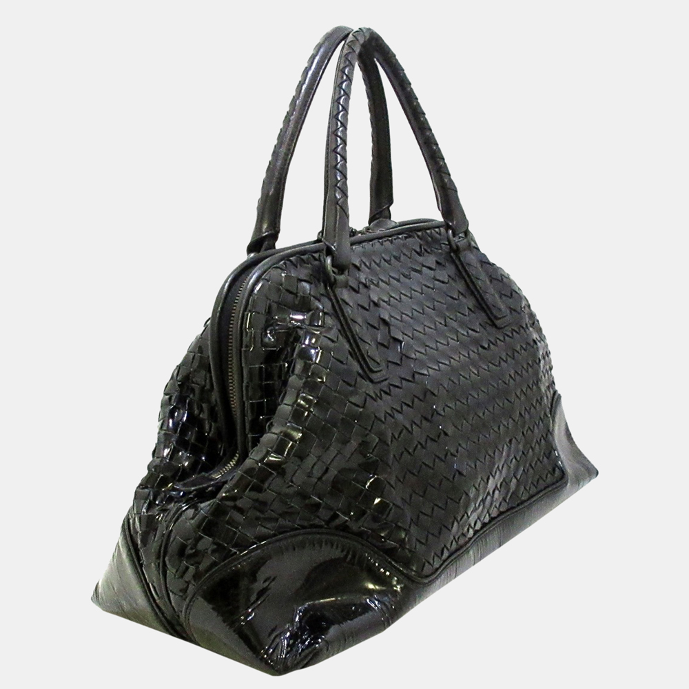 Bottega Veneta Black Intrecciato Leather Handbag 
Bottega Veneta Black Intrecciato Leather Handbag