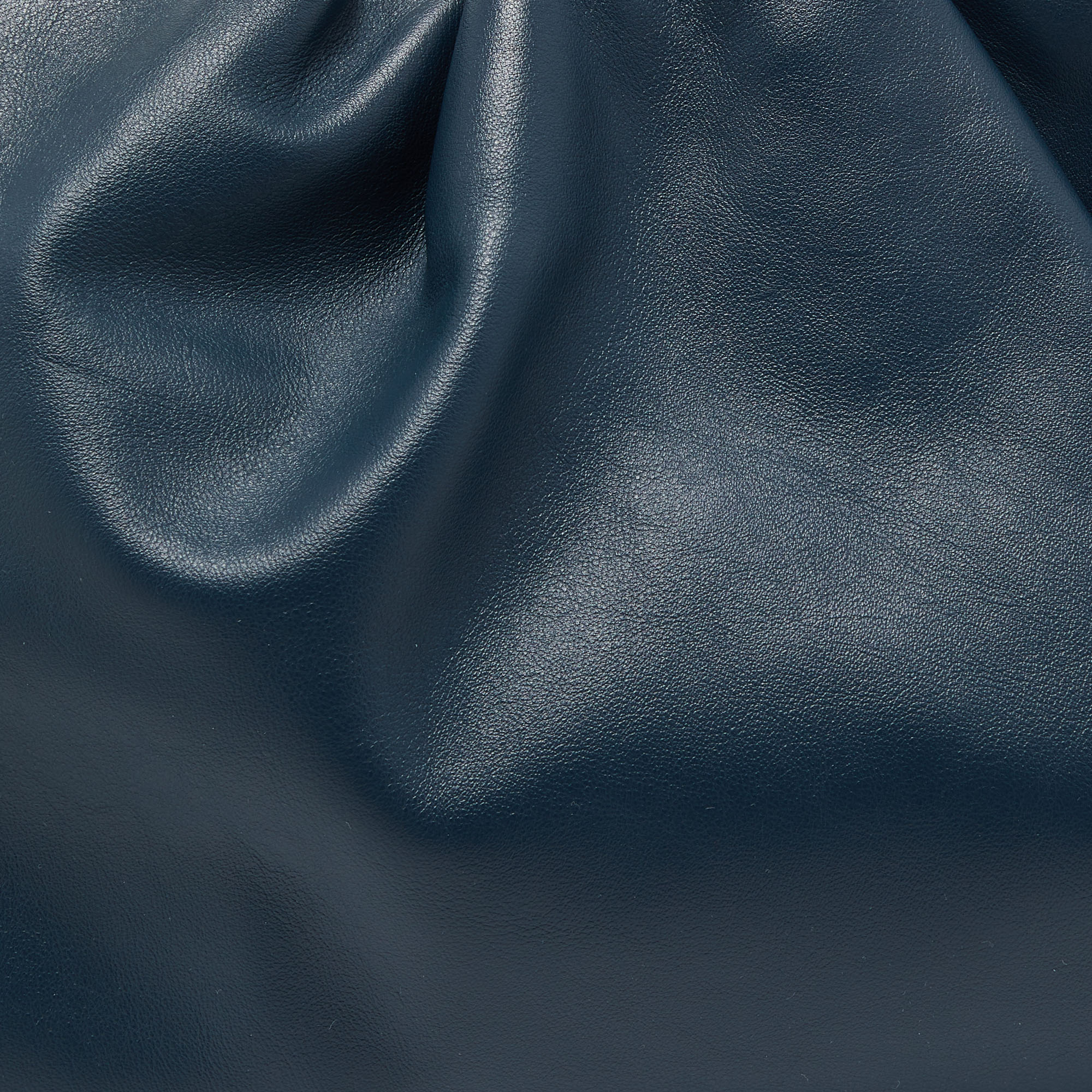 Bottega Veneta Navy Blue Leather Classic Pouch