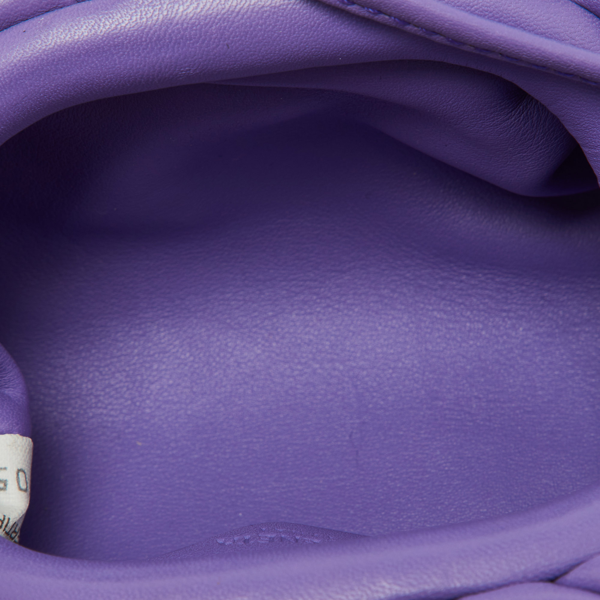 Bottega Veneta Purple Leather The Pouch Coin Purse