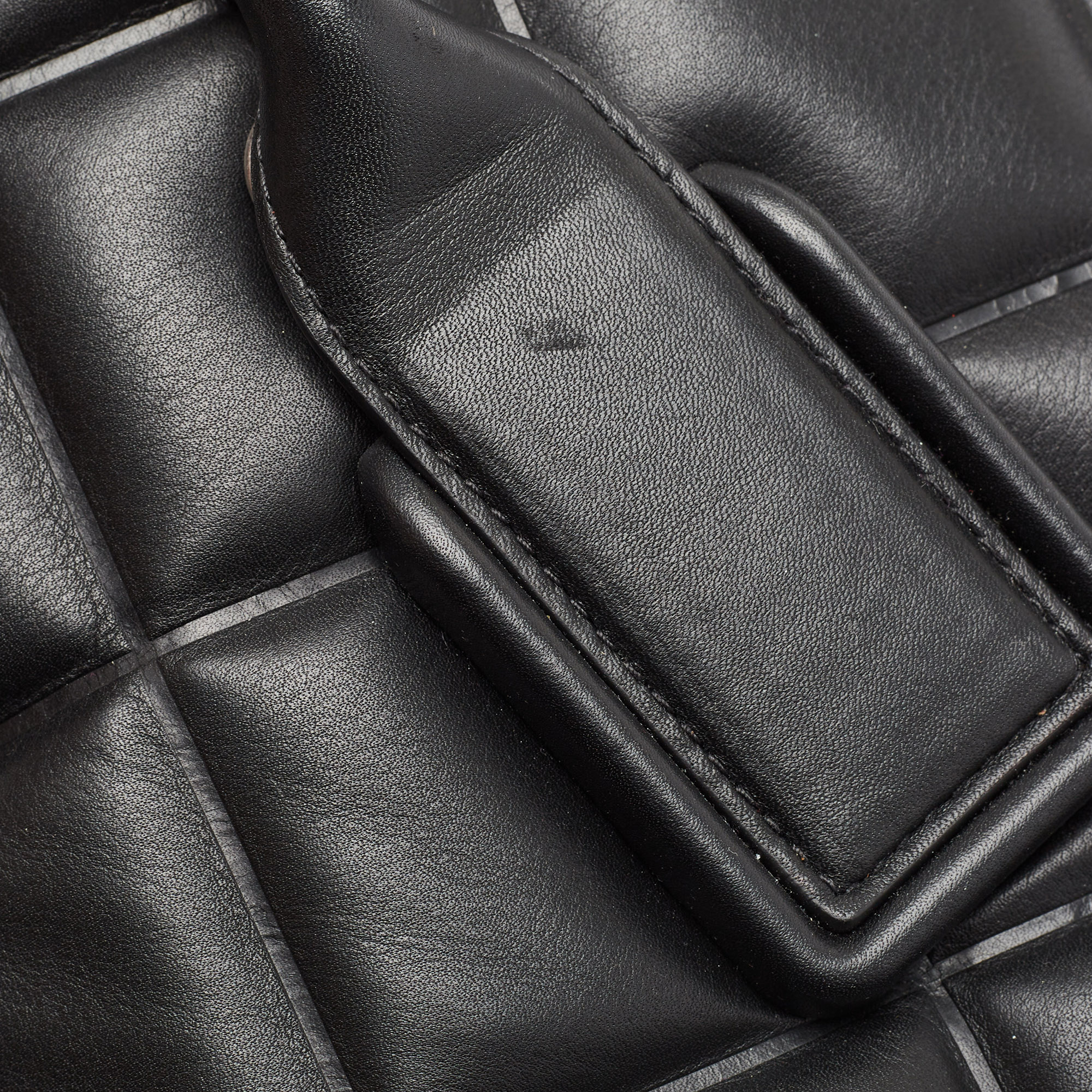 Bottega Veneta Black Quilted Padded Leather Medium Swoop Satchel