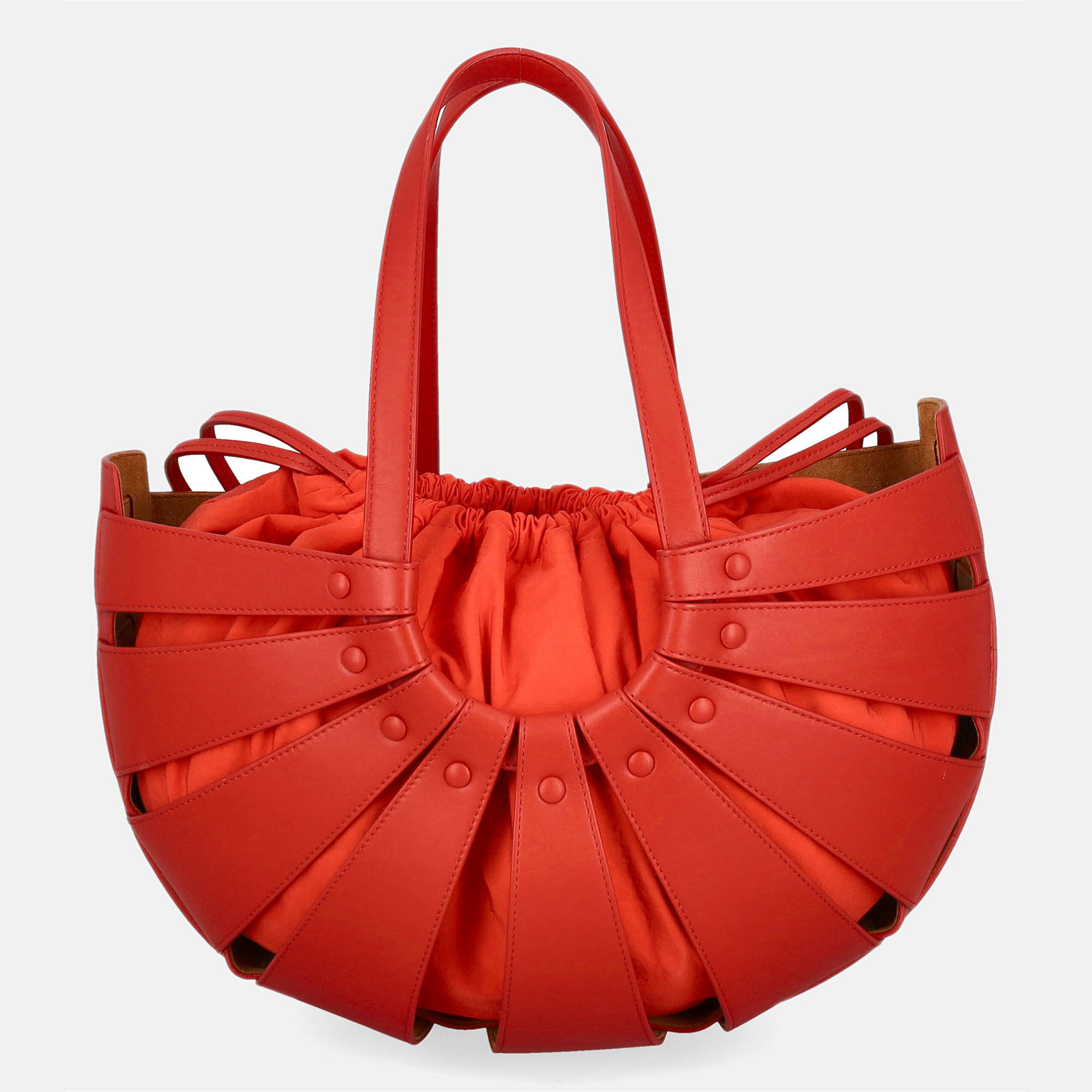 Bottega Veneta  Women's Leather Handbag - Red - One Size