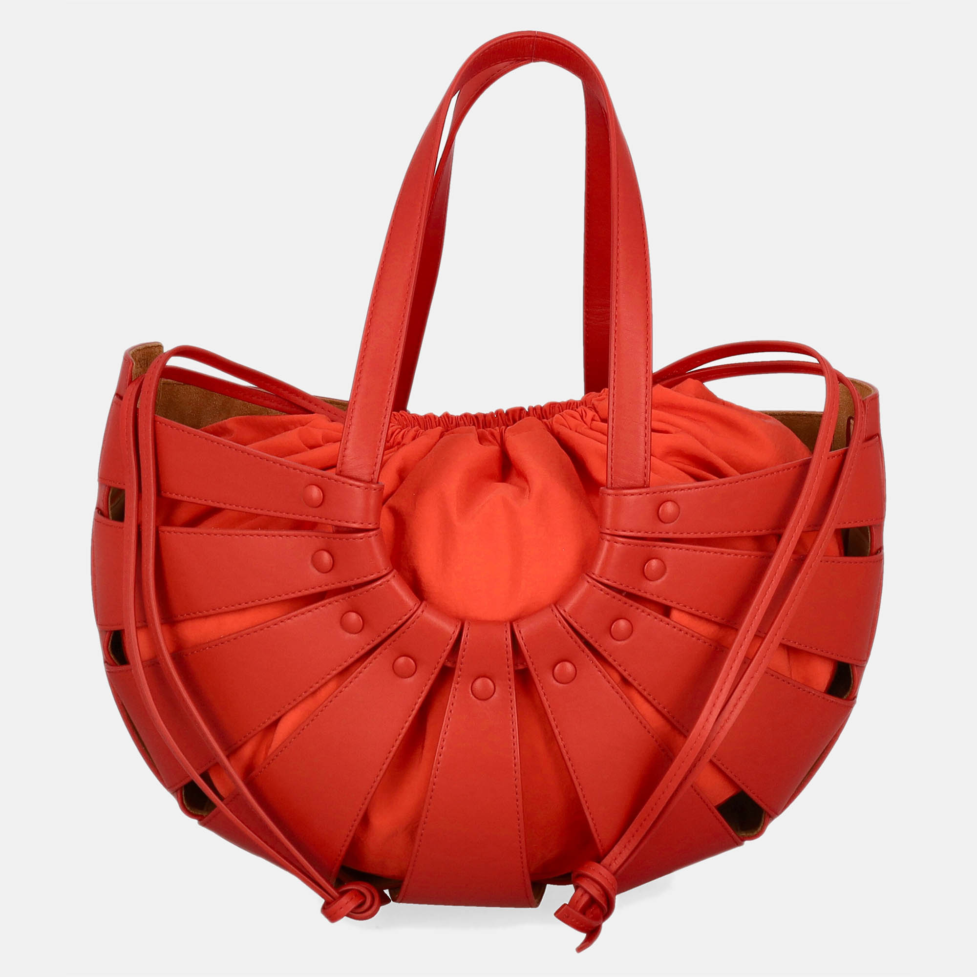 Bottega Veneta  Women's Leather Handbag - Red - One Size