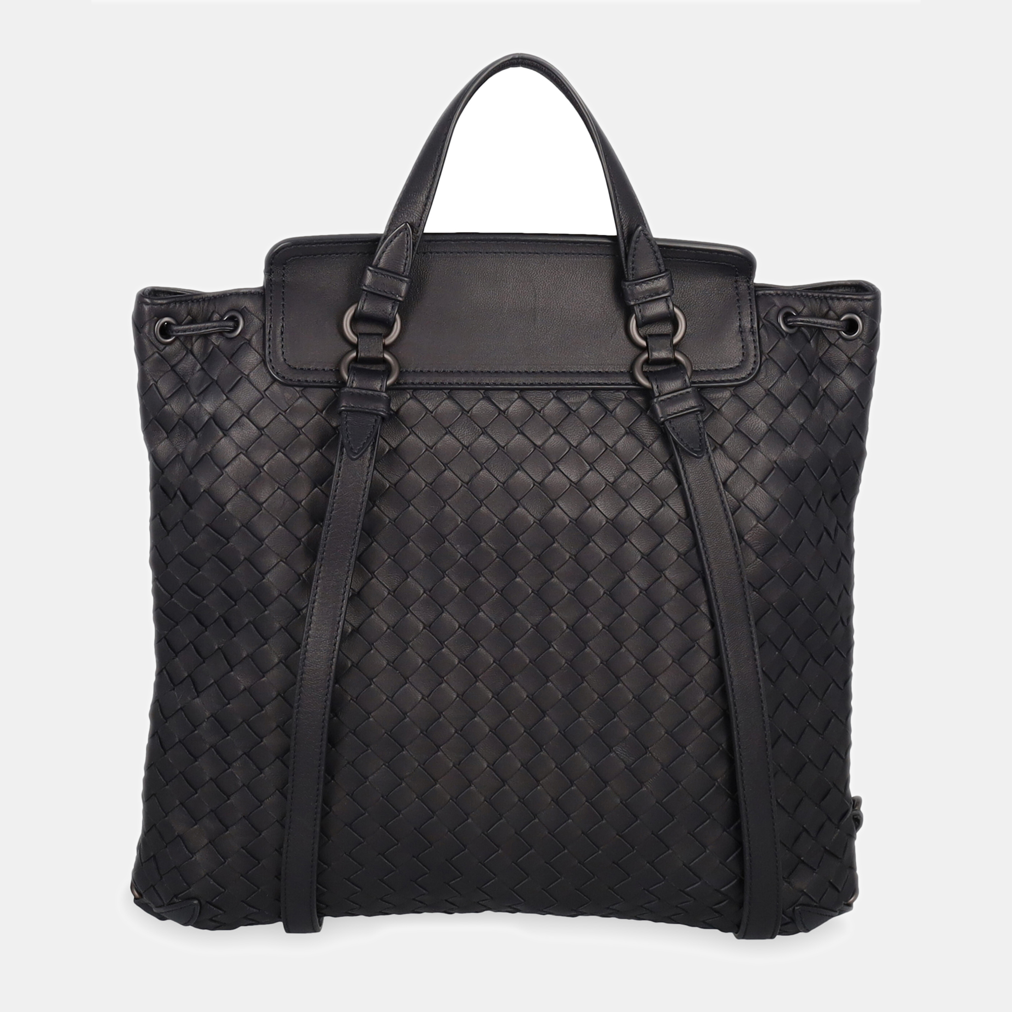 Bottega Veneta  Women's Leather Backpack - Black - One Size