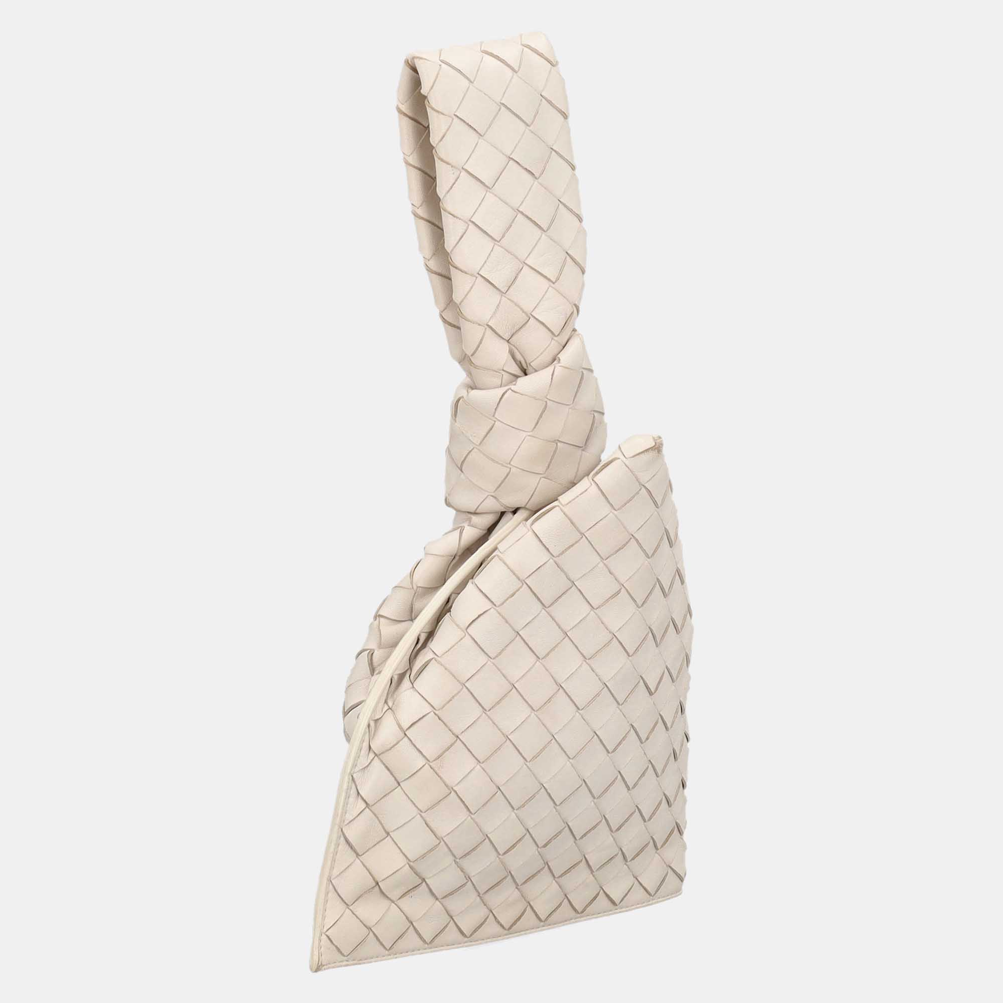 Bottega Veneta Mini Twist -  Women's Leather Handbag - White - One Size