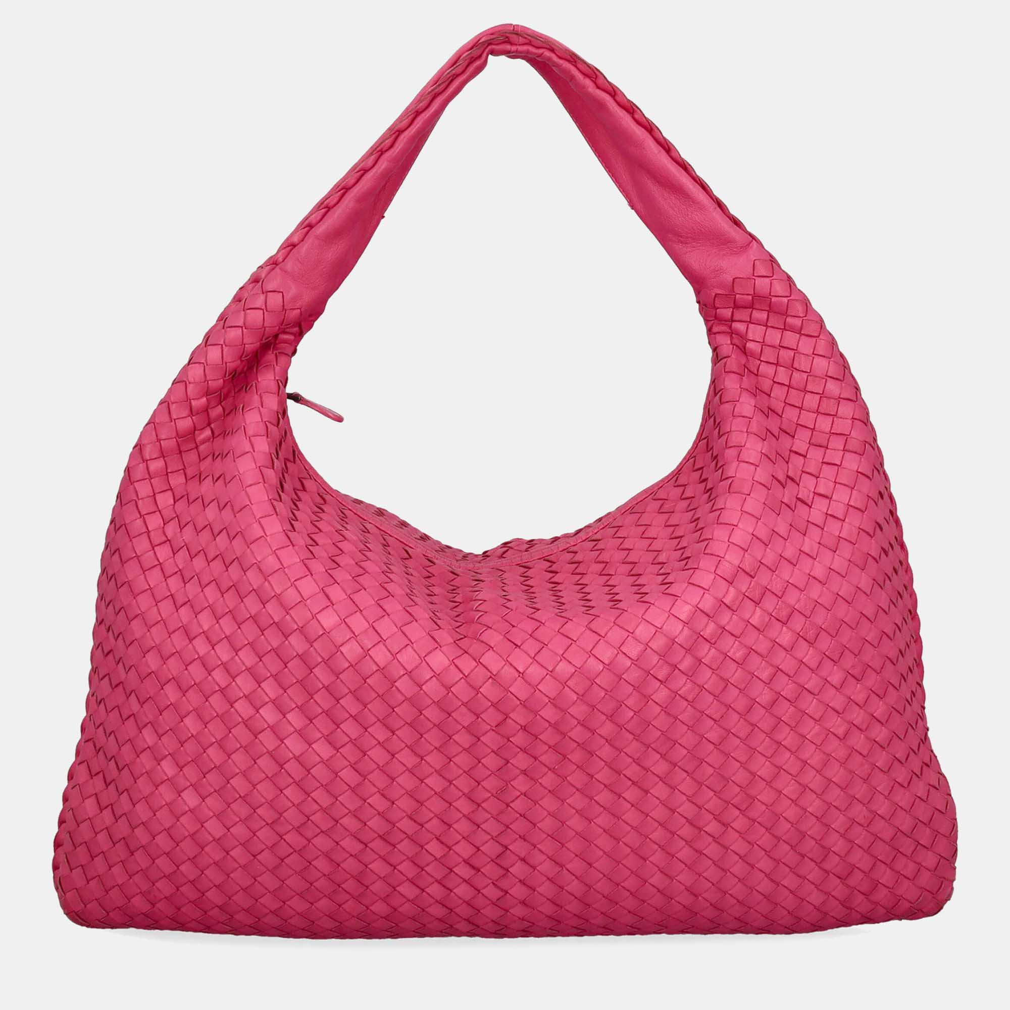 Bottega Veneta  Women's Leather Hobo Bag - Pink - One Size