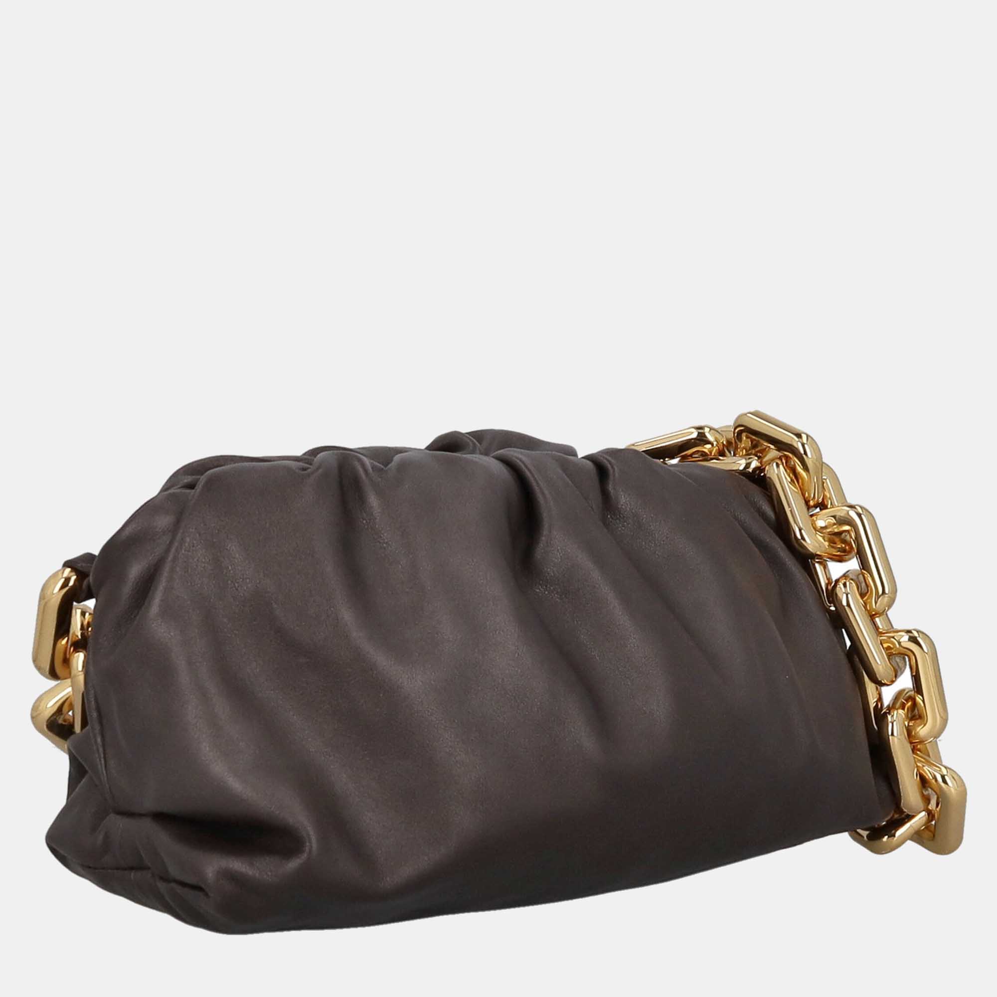 Bottega Veneta  Women's Leather Handbag - Brown - One Size