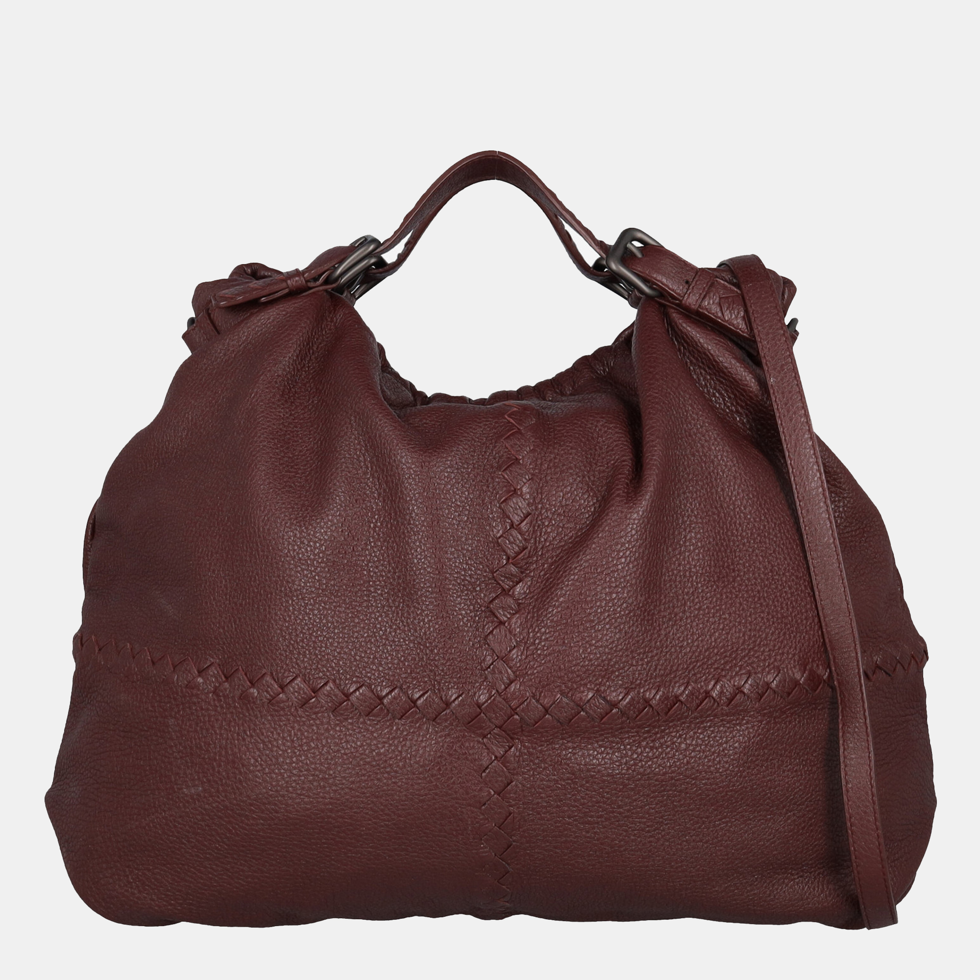 Bottega Veneta  Women's Leather Tote Bag - Burgundy - One Size