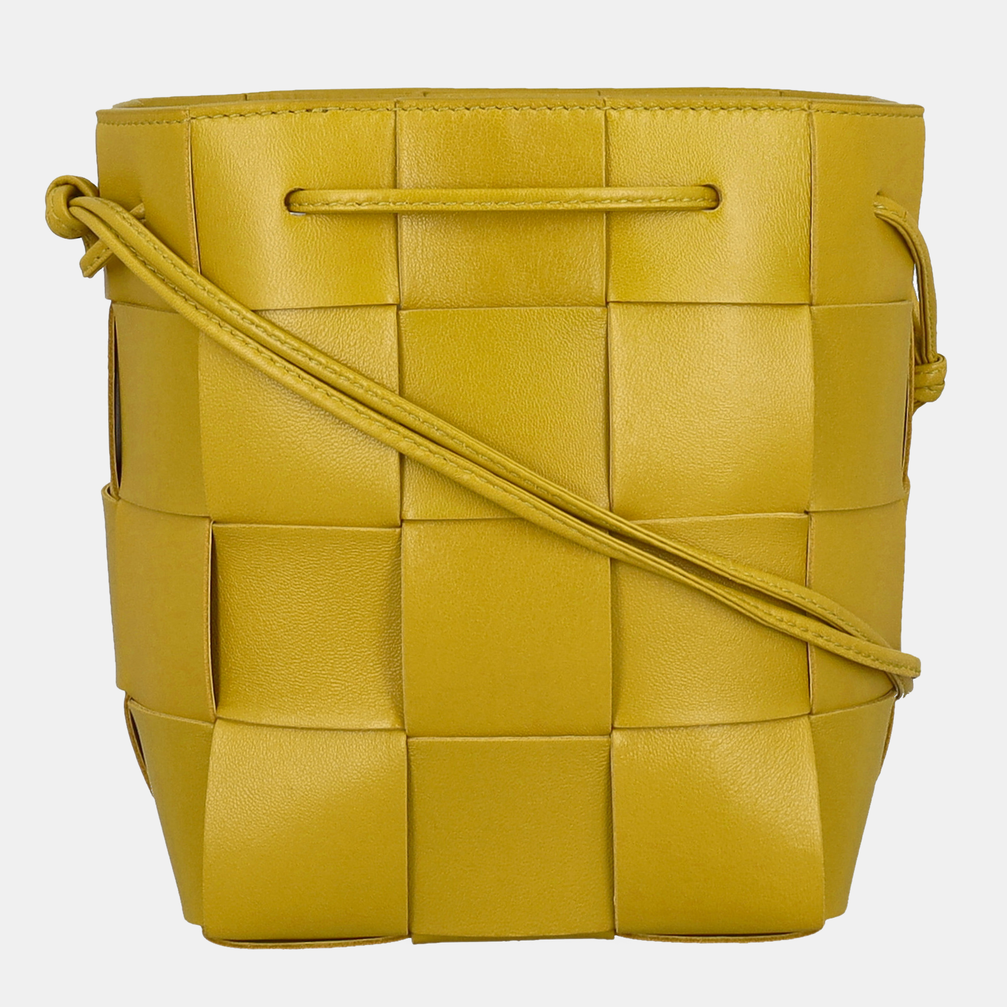 Bottega Veneta  Women's Leather Cross Body Bag - Yellow - One Size
