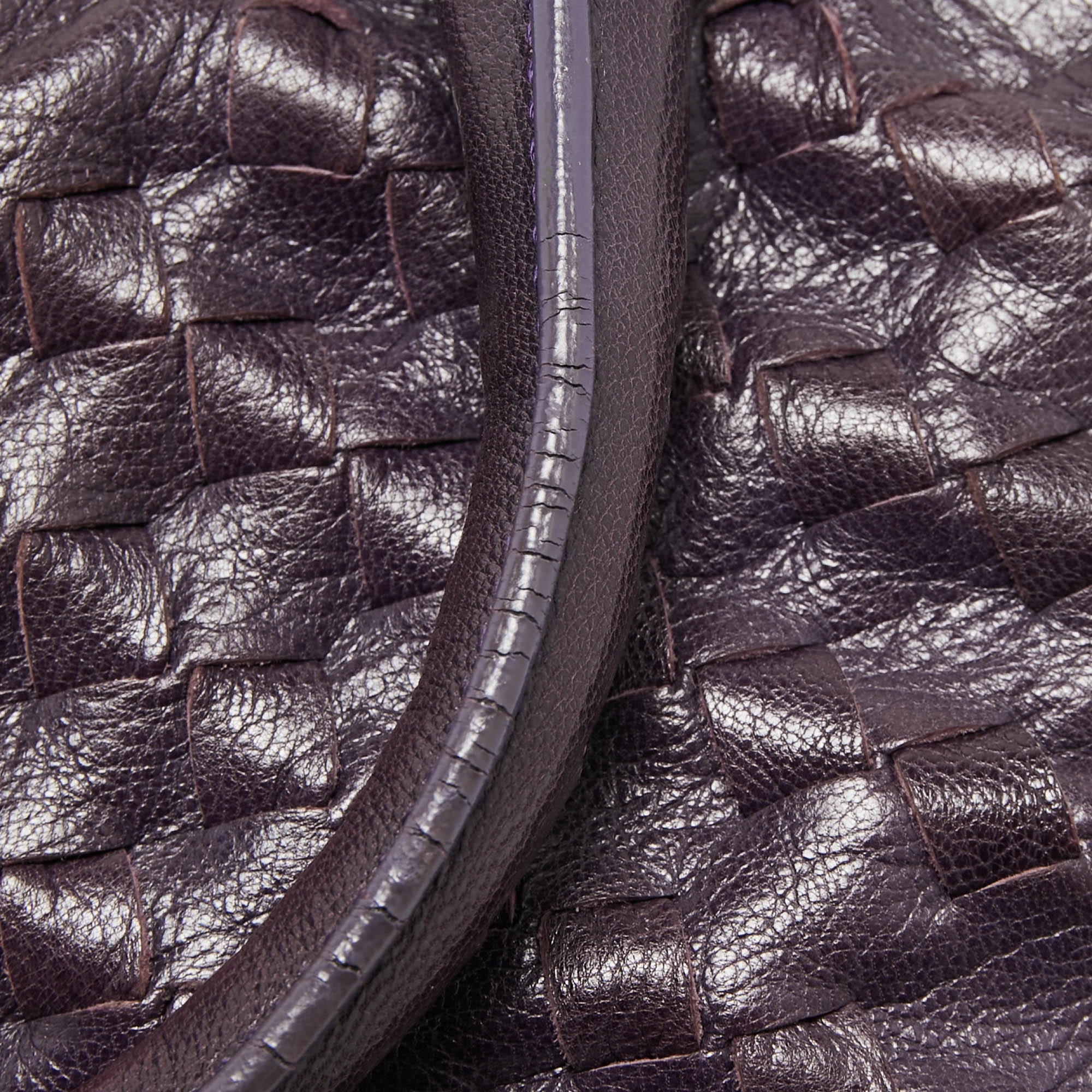 Bottega Veneta Purple Intrecciato Leather Tote