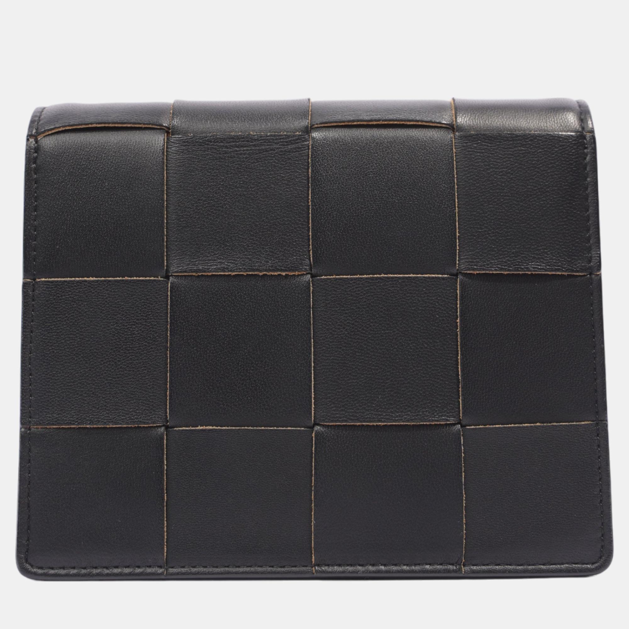 Bottega Veneta Cassette Bag Black Calfskin Leather Mini