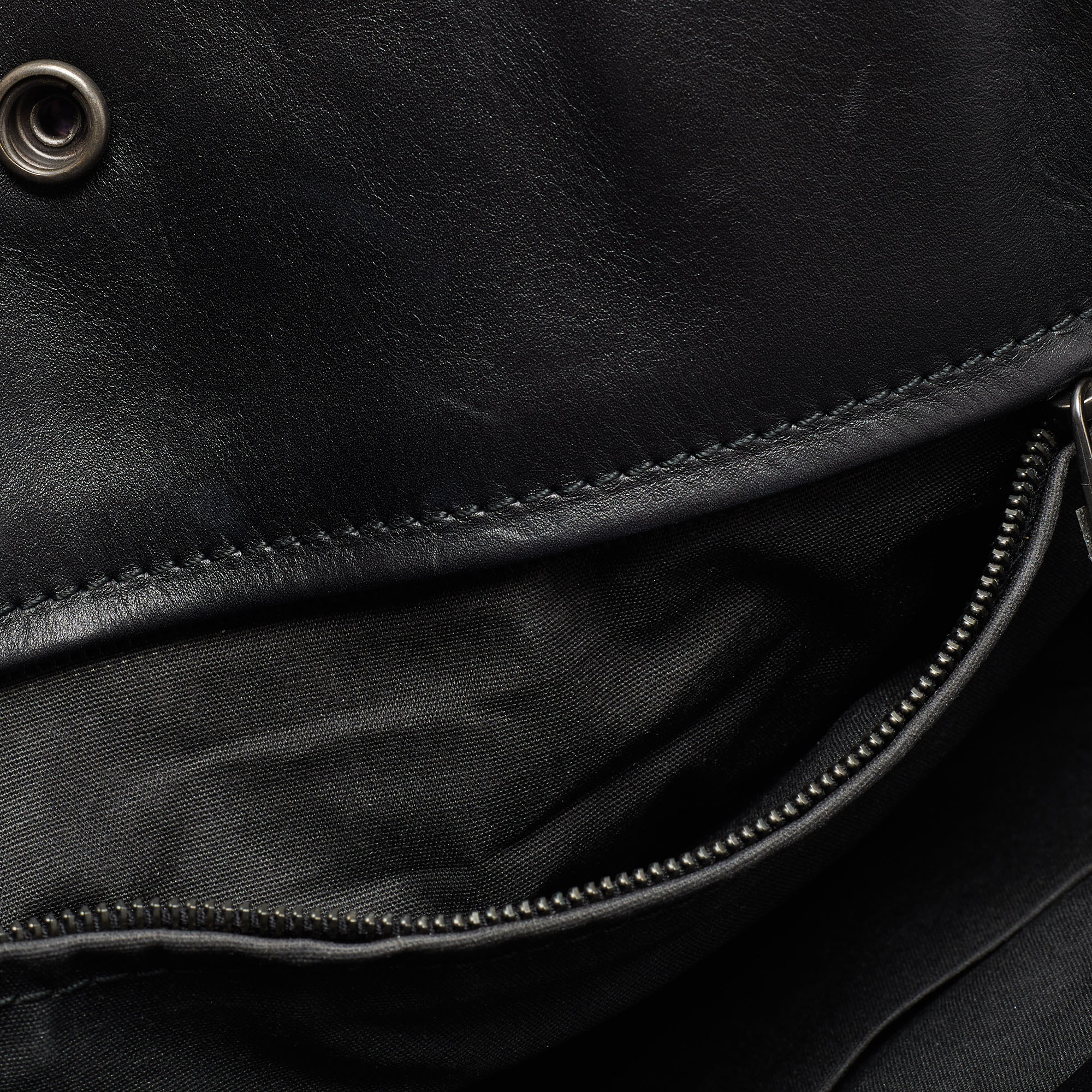 Bottega Veneta Black Intrecciato Leather Shopper Tote