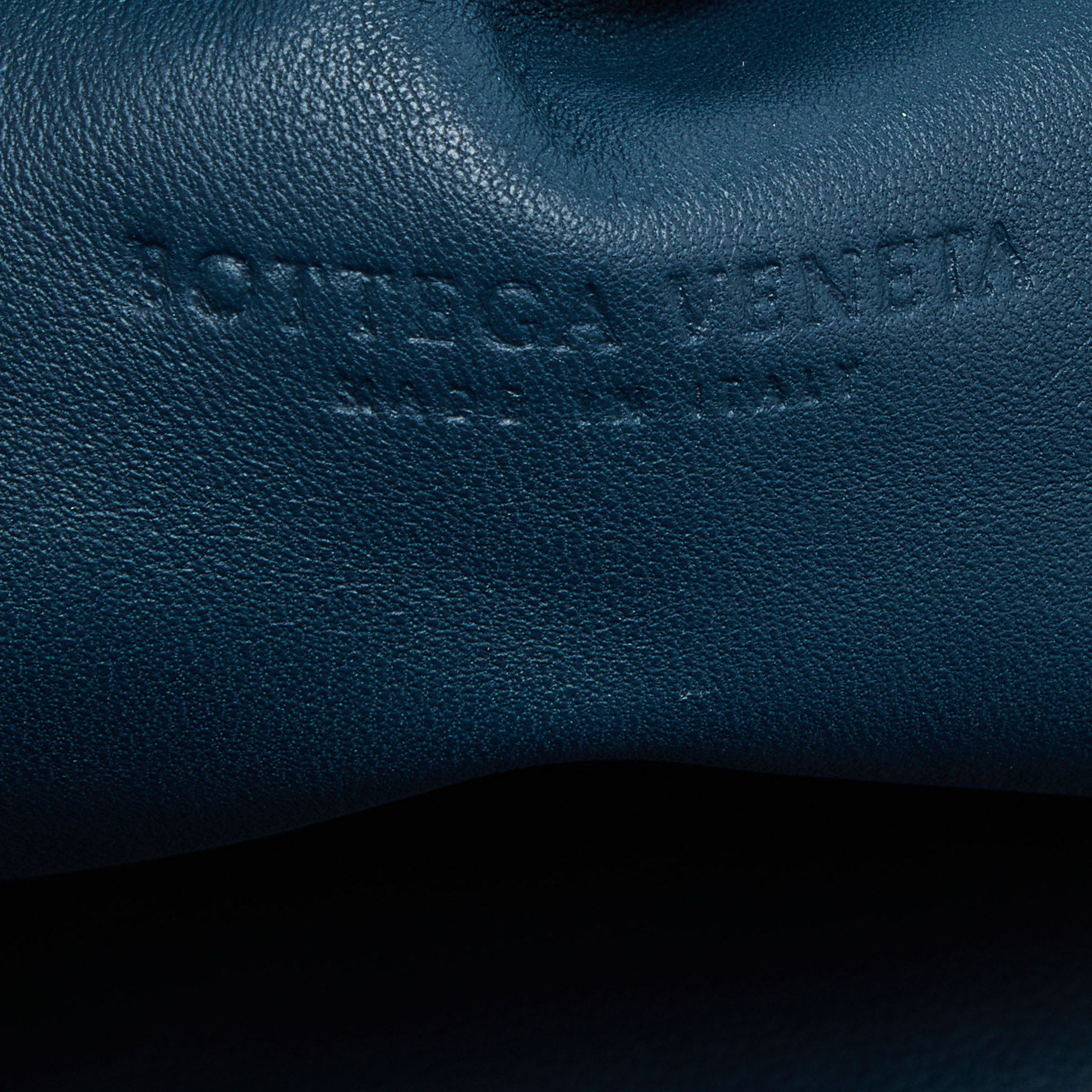 Bottega Veneta Teal Blue Intrecciato Leather Classic The Pouch Clutch