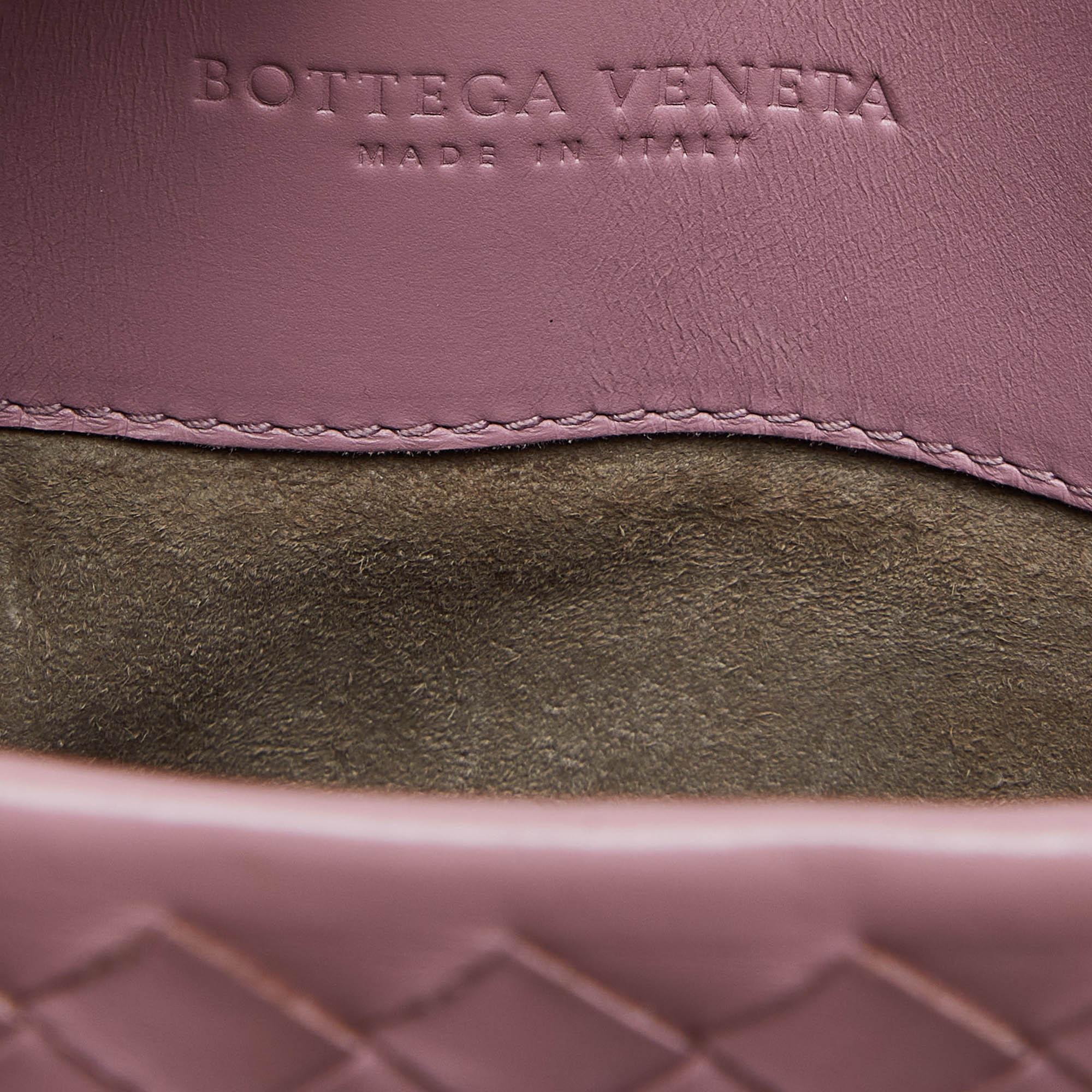 Bottega Veneta Pink Intrecciato Leather Small Roma Tote