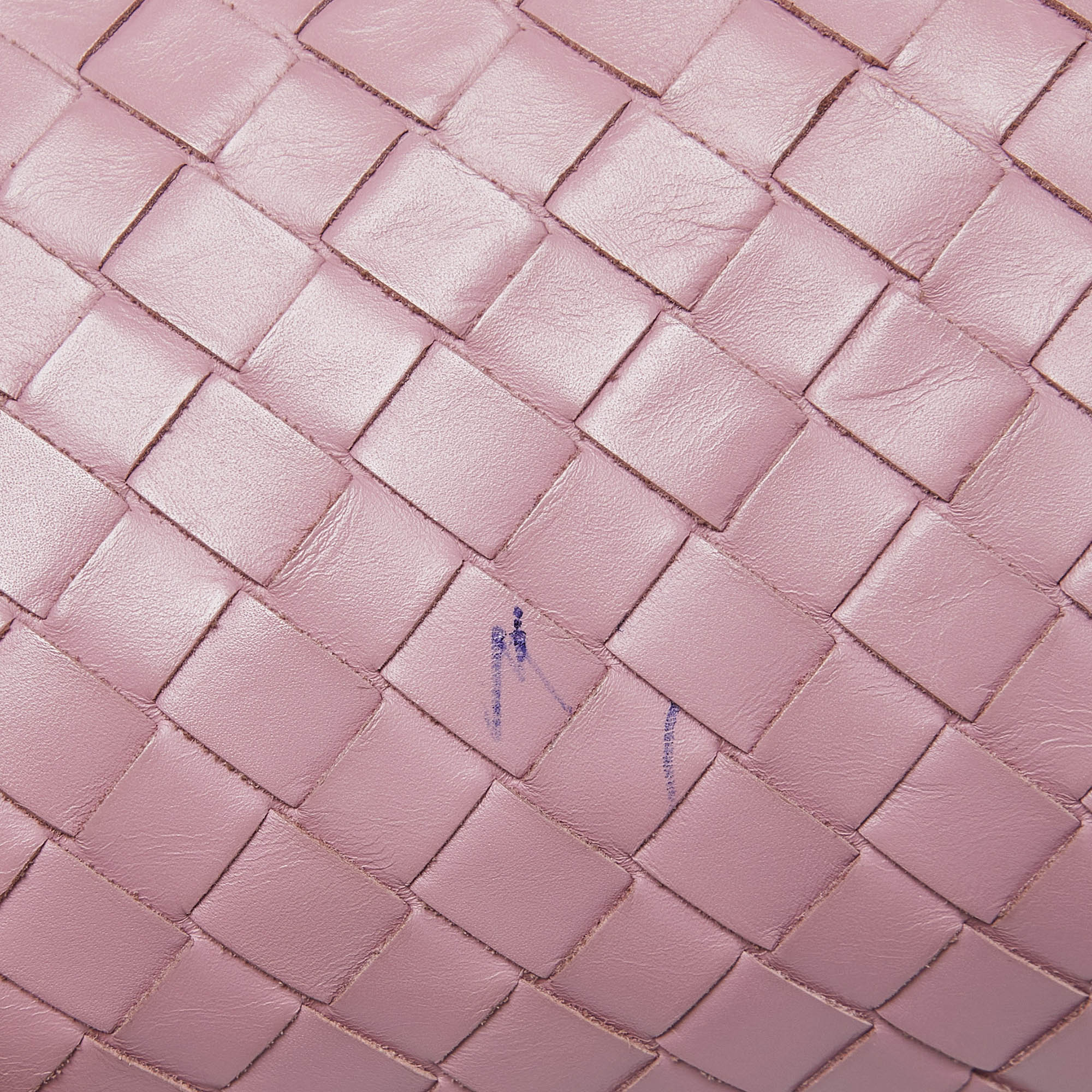 Bottega Veneta Pink Intrecciato Leather Small Roma Tote