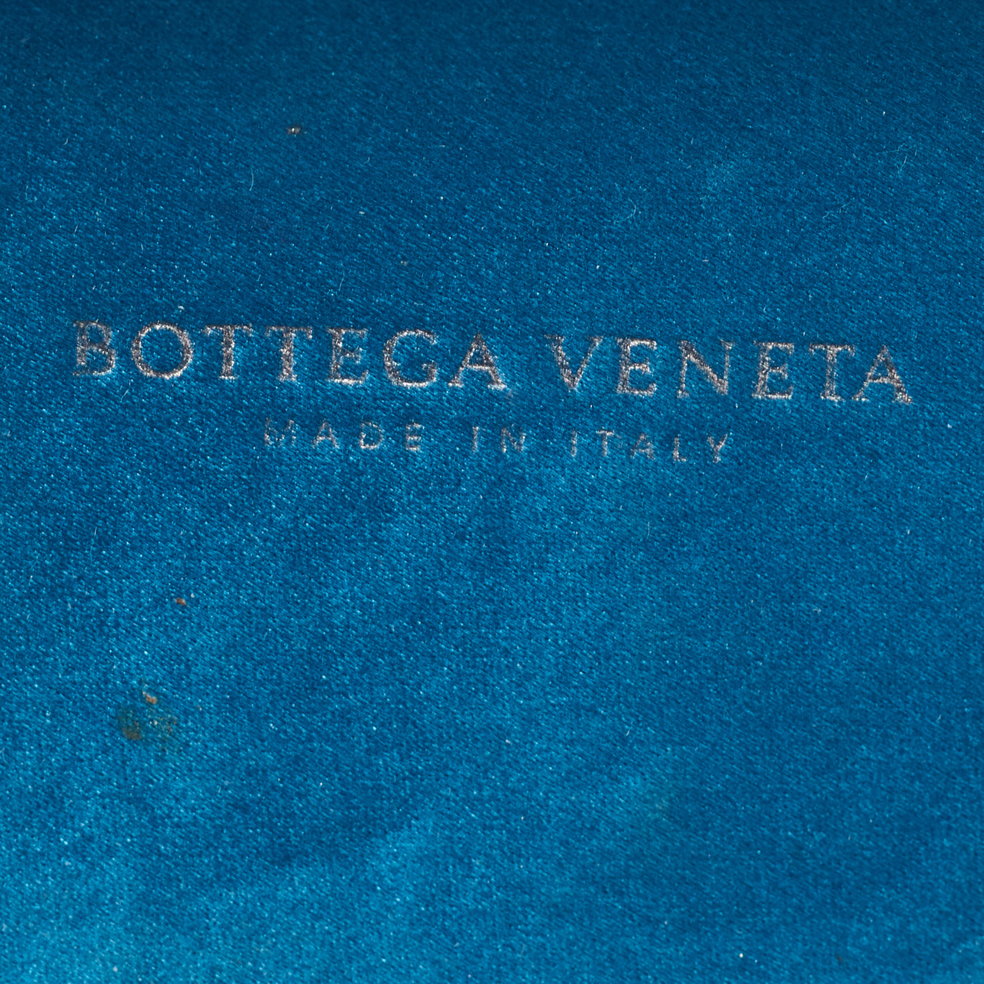 Bottega Veneta Blue Intrecciato Satin And Watersnake Leather Knot Clutch