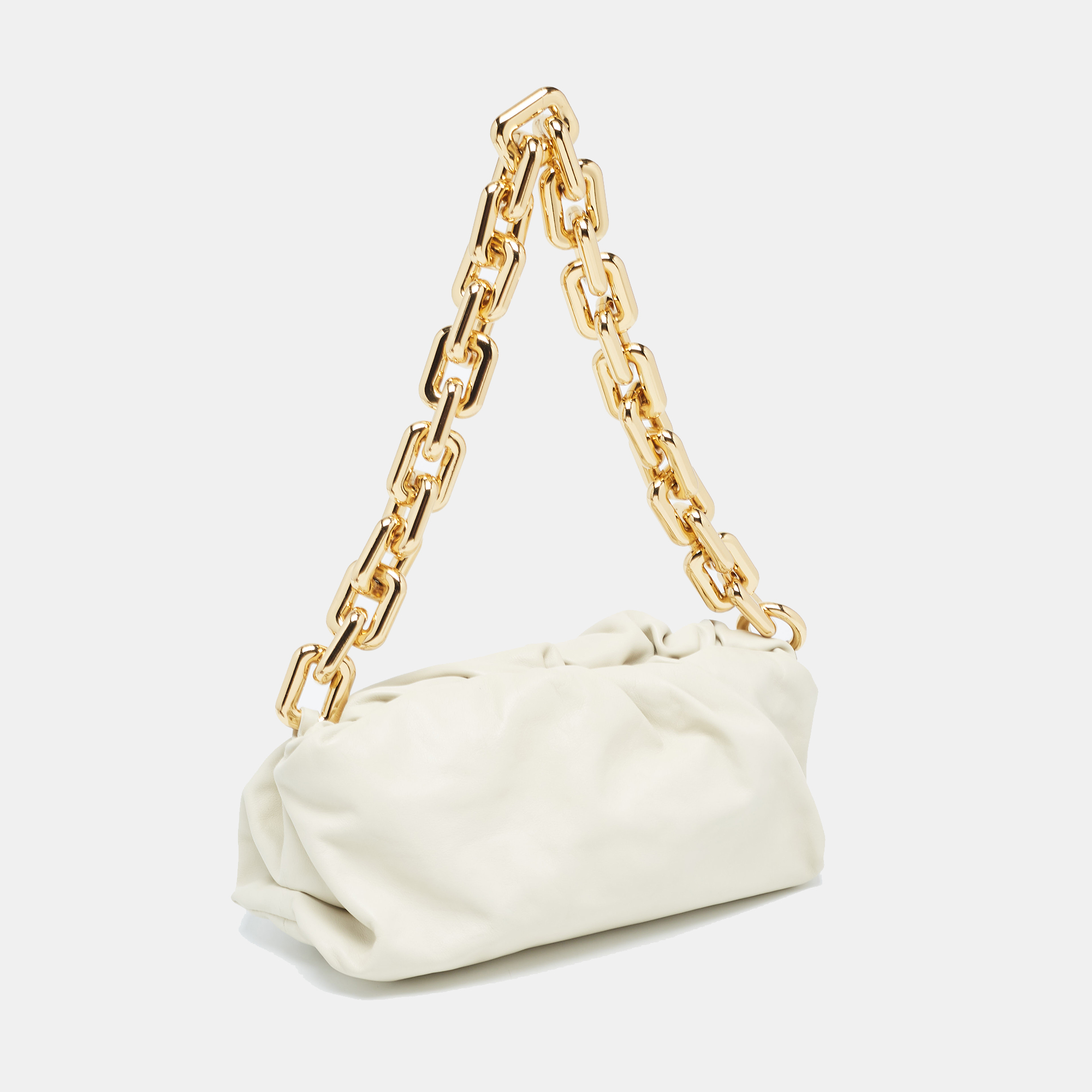 Bottega Veneta Off White Leather The Chain Pouch Bag
