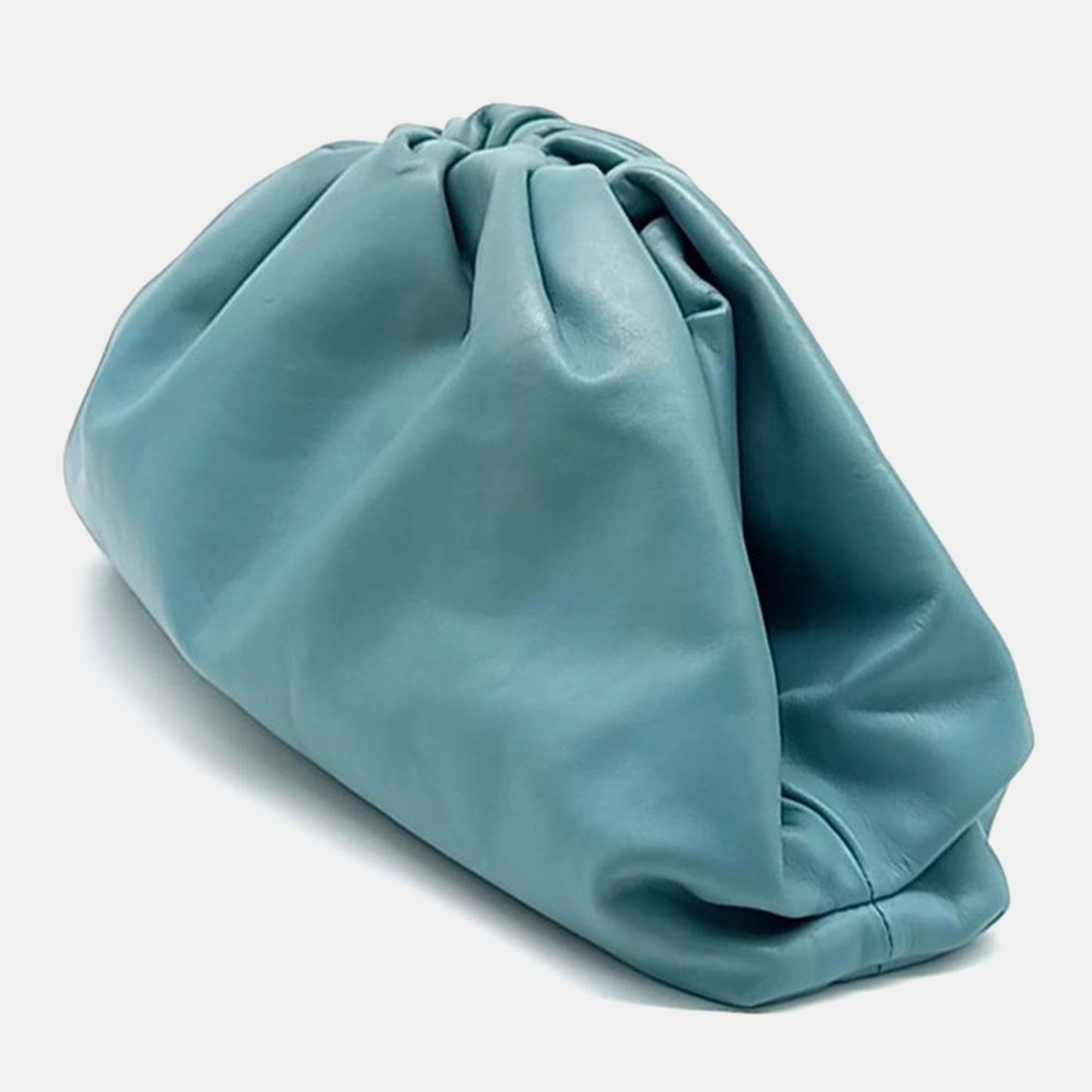 Botteag Veneta Blue Butter Calf Pouch Bag