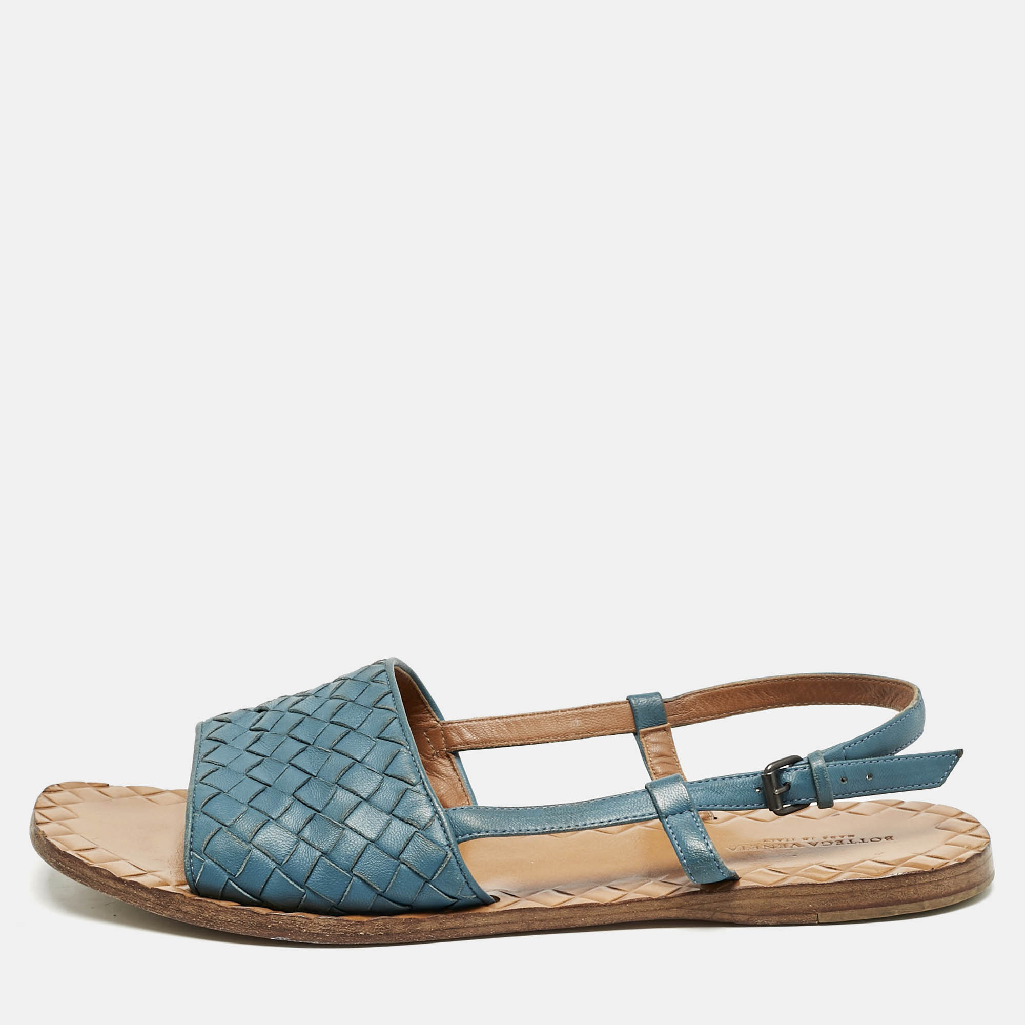 Bottega Veneta Blue Intrecciato Leather Slingback Open Toe Flat Sandals Size
Bottega Veneta Blue Intrecciato Leather Slingback Open Toe Flat Sandals Size