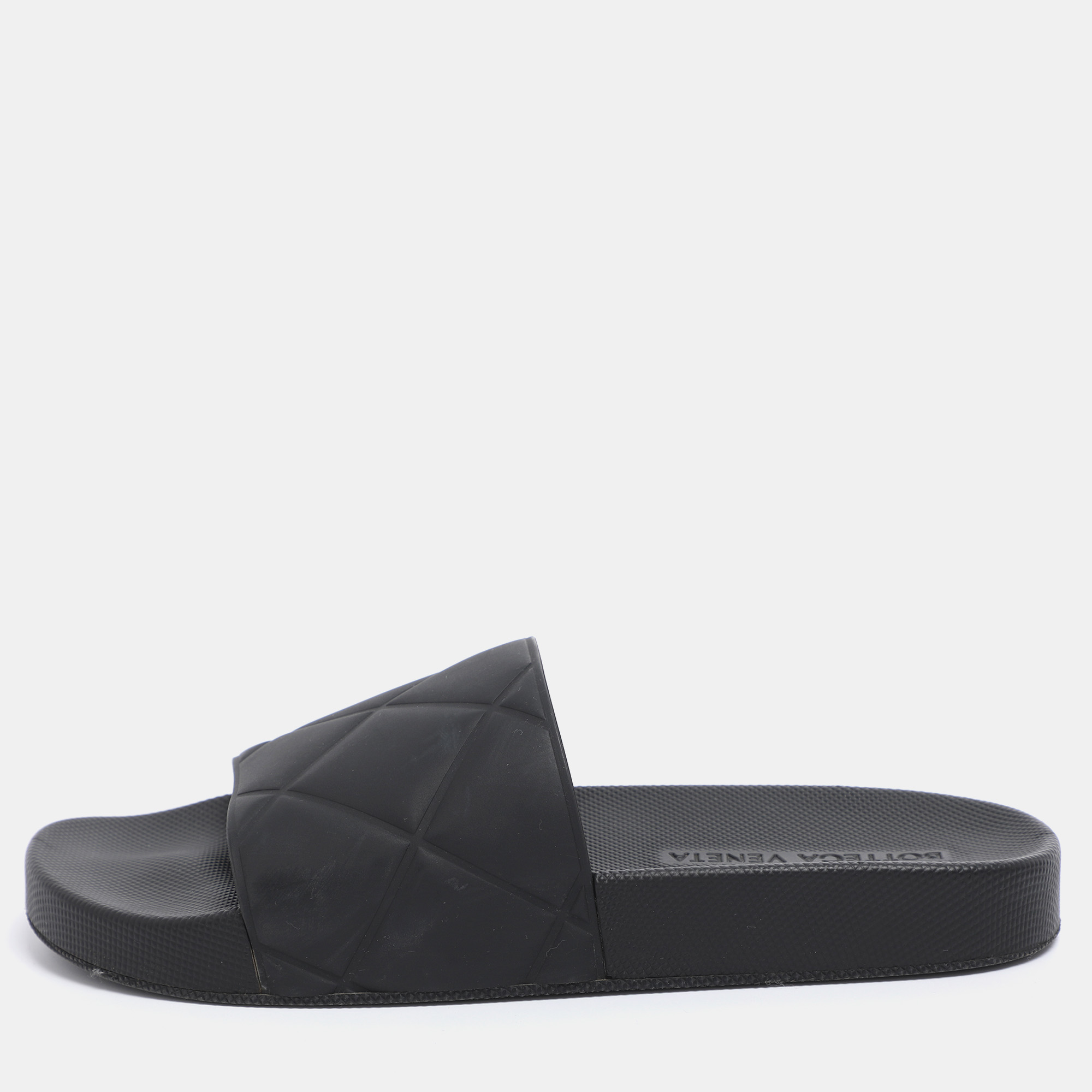 Bottega Veneta Black Quilted Rubber Pool Slides Size 40 - Bottega Veneta - Modalova