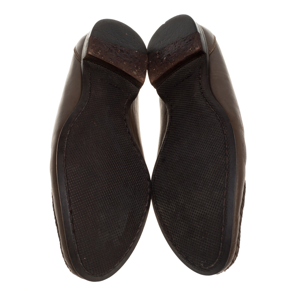 Bottega Veneta Olive Green Intrecciato Leather Loafers Size 38.5