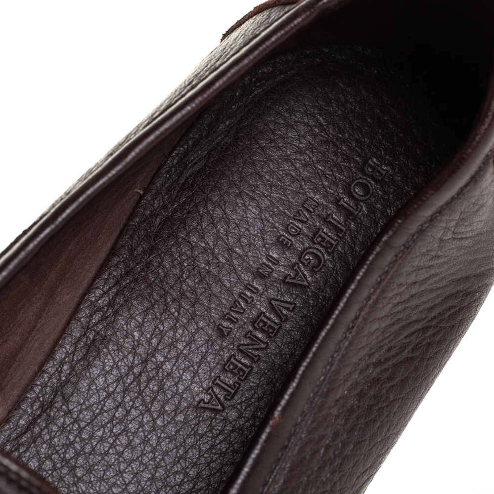 Bottega Veneta Brown Leather Pointed Toe Loafers Size 41