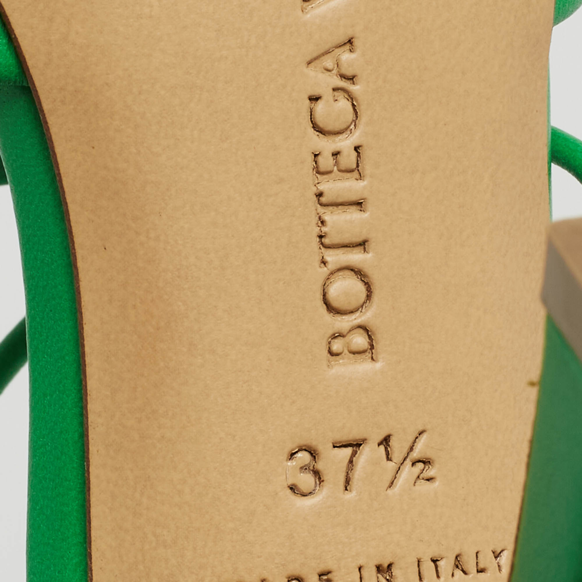 Bottega Veneta Green Mesh Stretch Ankle Tie Pumps Size 37.5