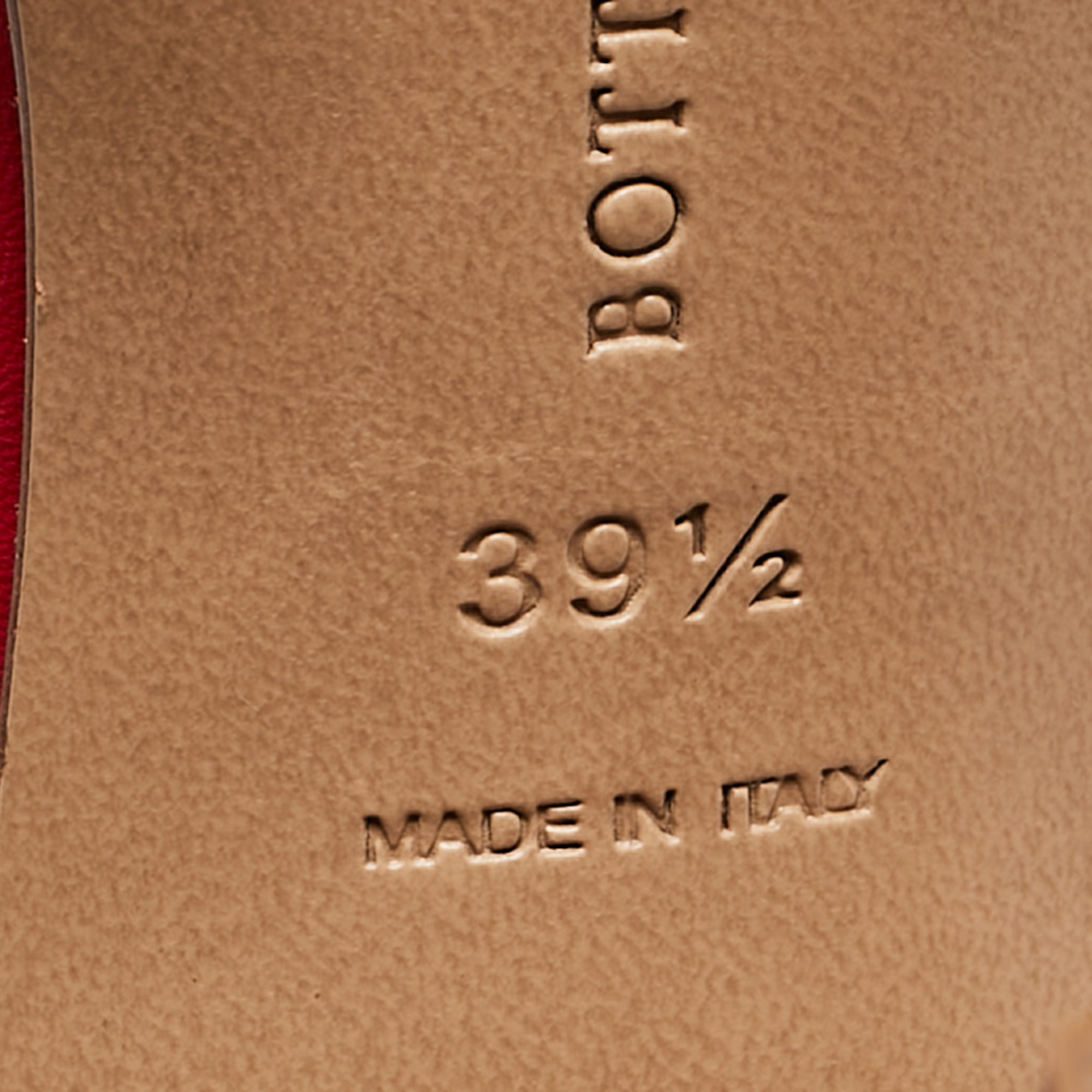 Bottega Veneta Red Leather Strech Mules Size 39.5