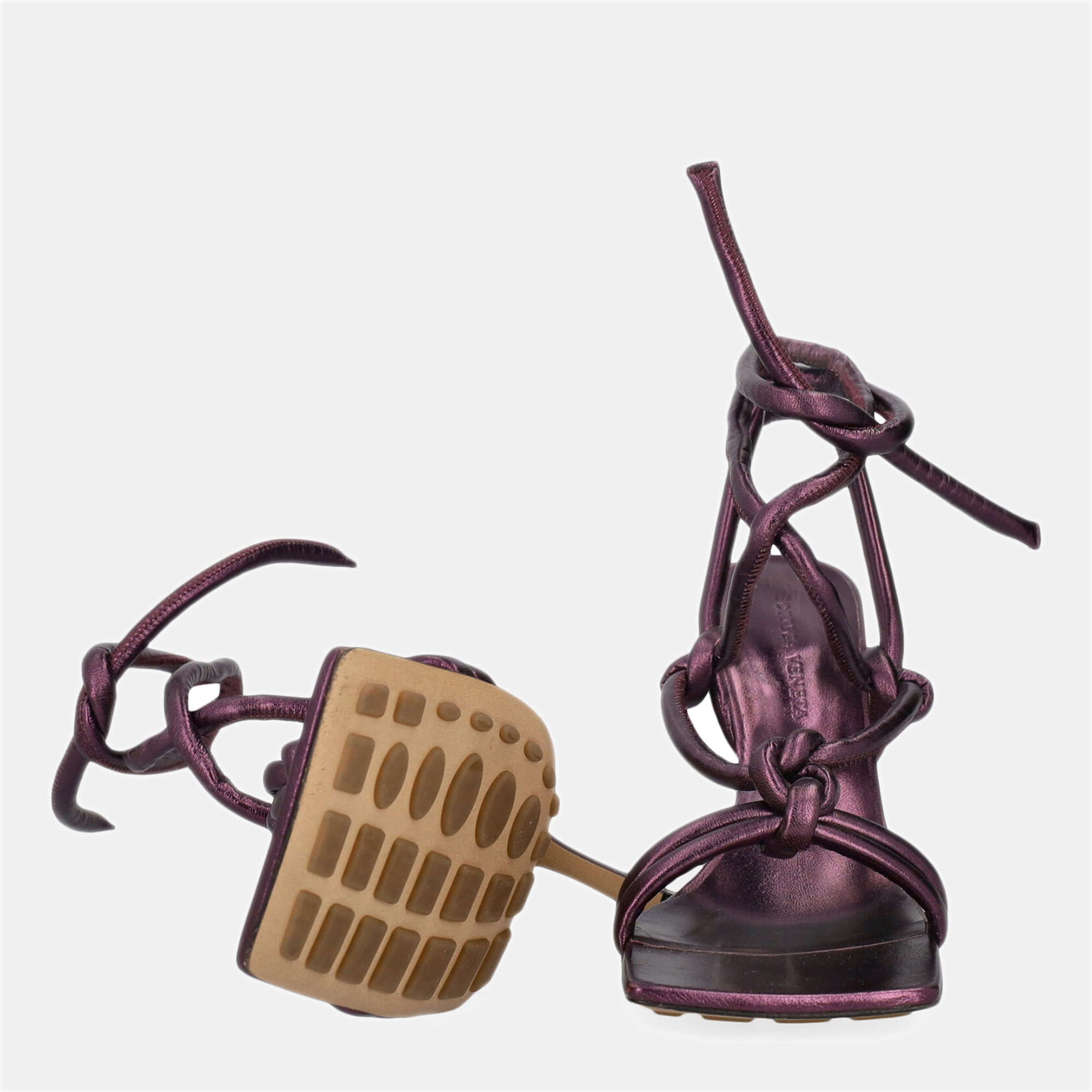 Bottega Veneta  Women's Leather Sandals - Purple - EU 39