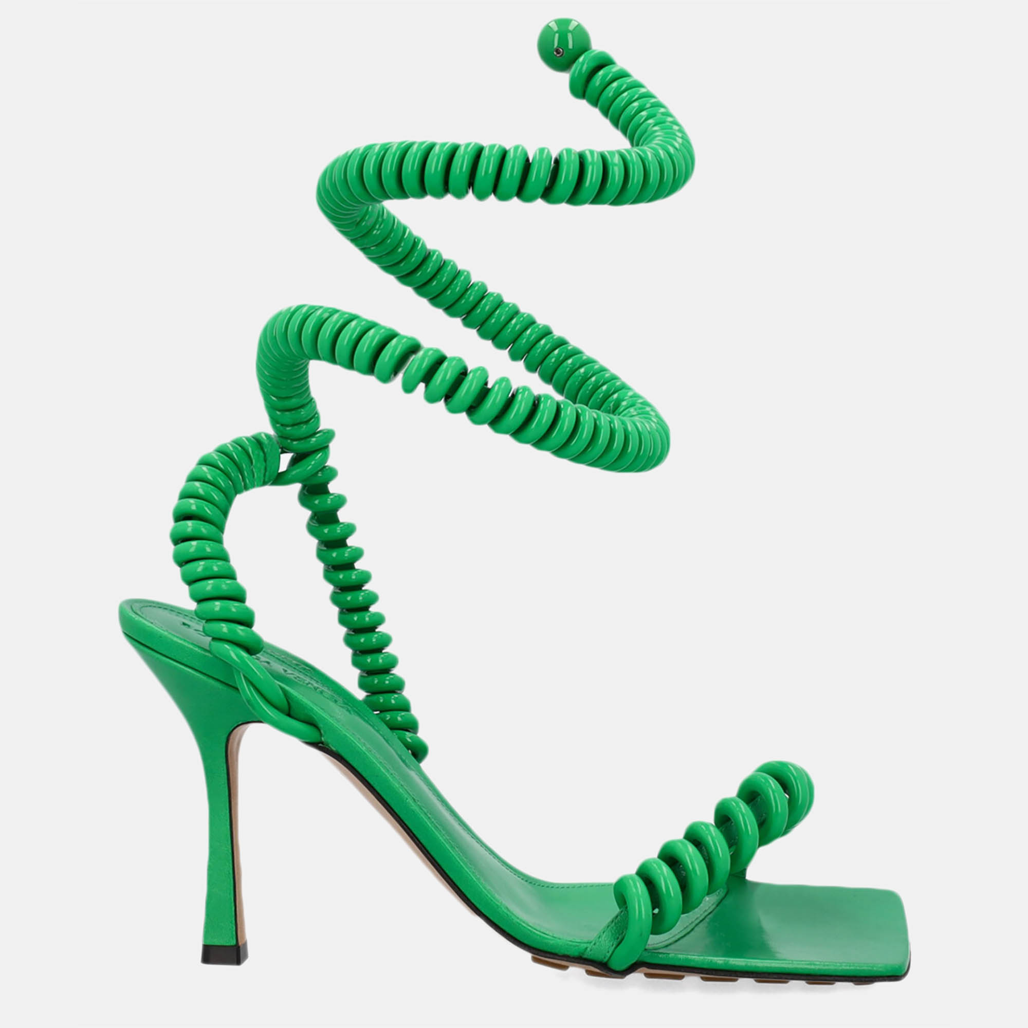 Bottega Veneta  Women's Faux Leather Sandals - Green - EU 40