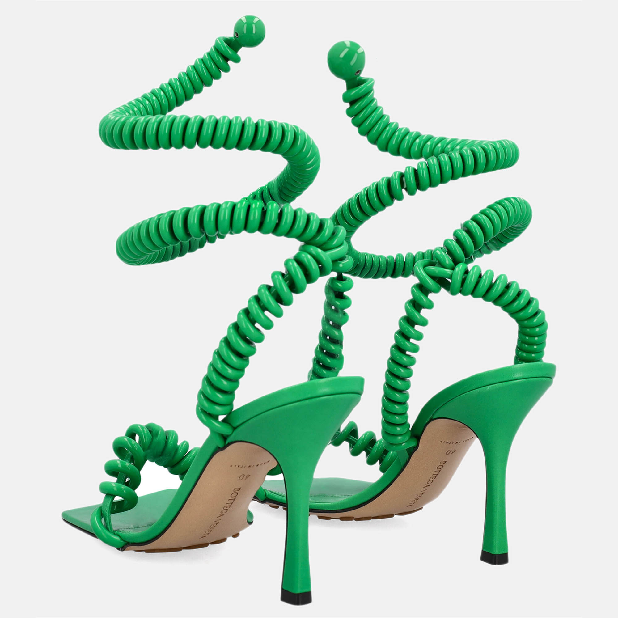 Bottega Veneta  Women's Faux Leather Sandals - Green - EU 40