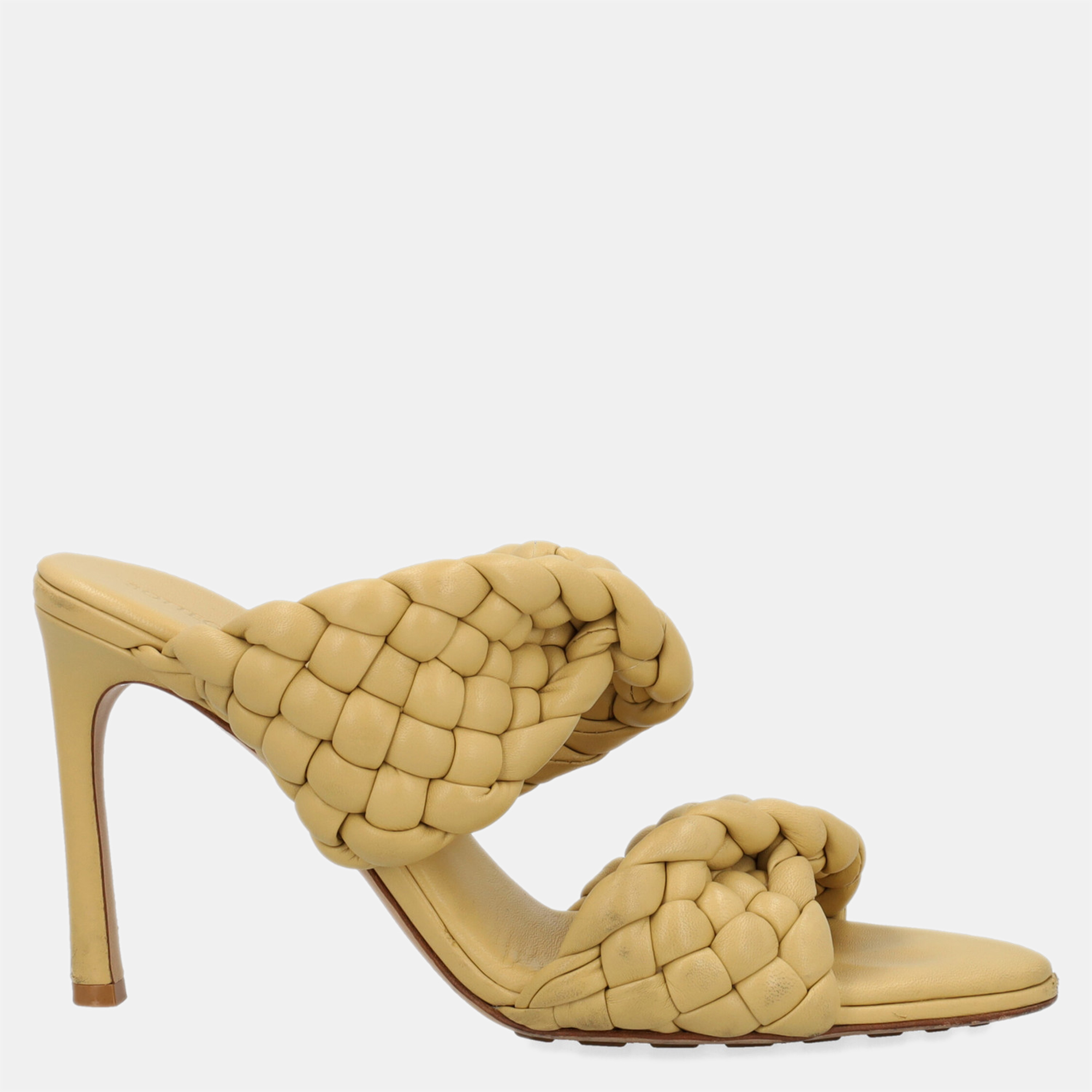 Bottega Veneta  Women's Leather Sandals - Yellow - EU 39