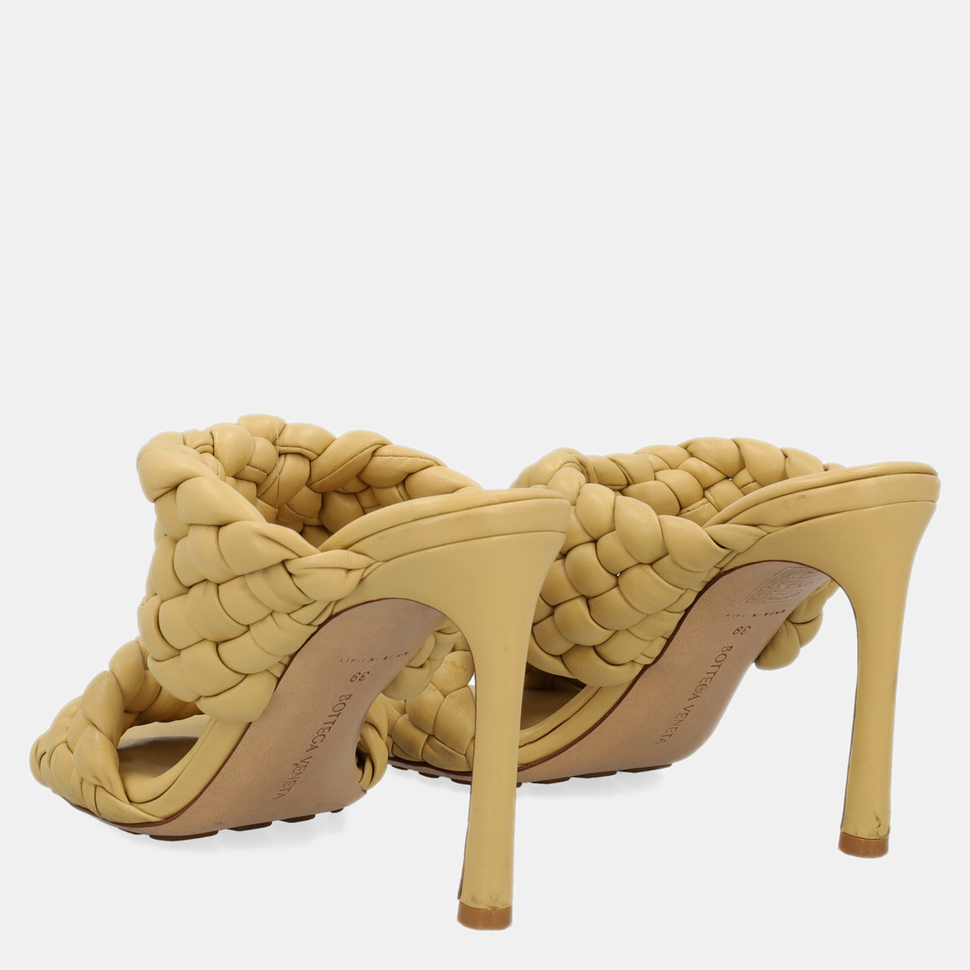 Bottega Veneta  Women's Leather Sandals - Yellow - EU 39