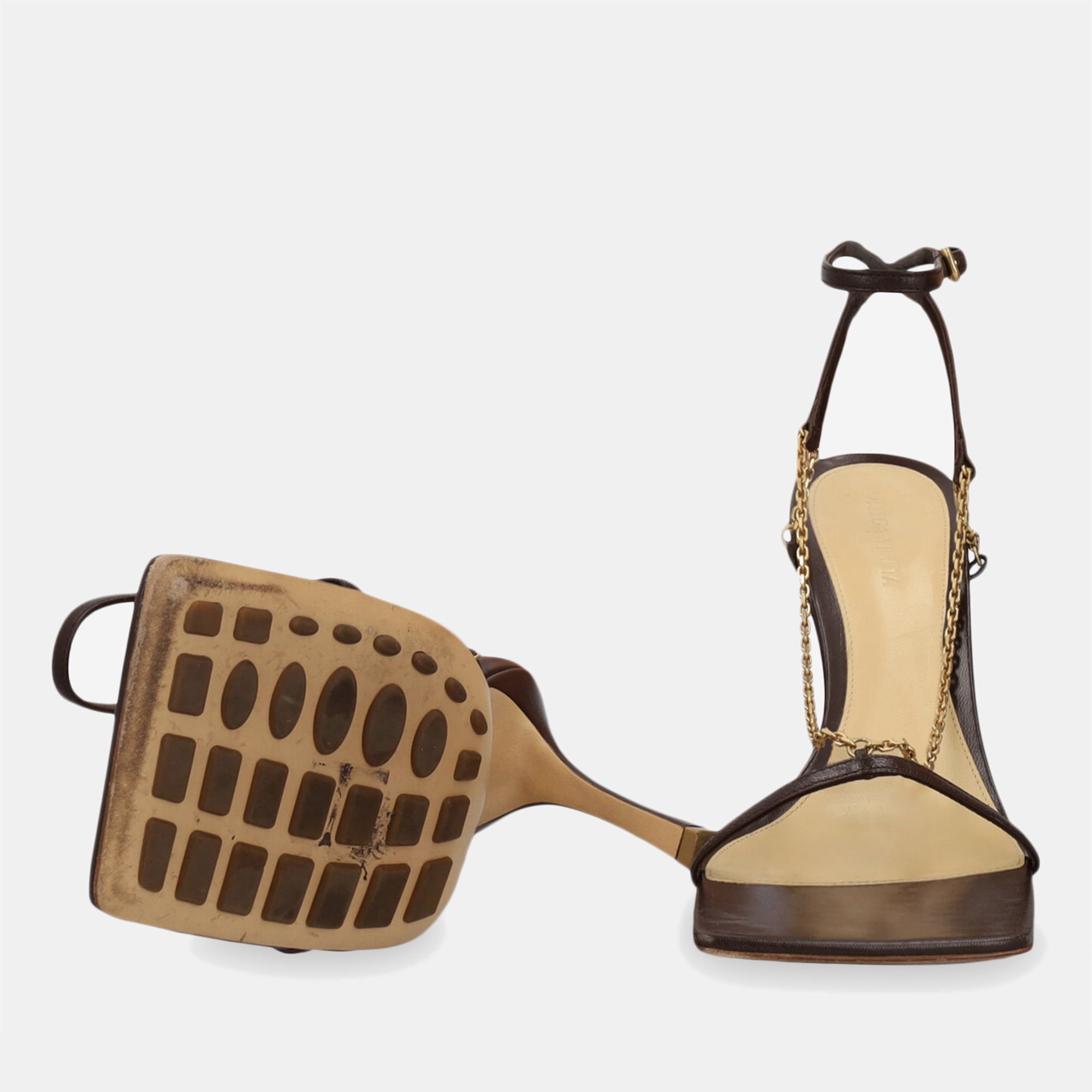 Bottega Veneta  Women's Leather Sandals - Burgundy - EU 41