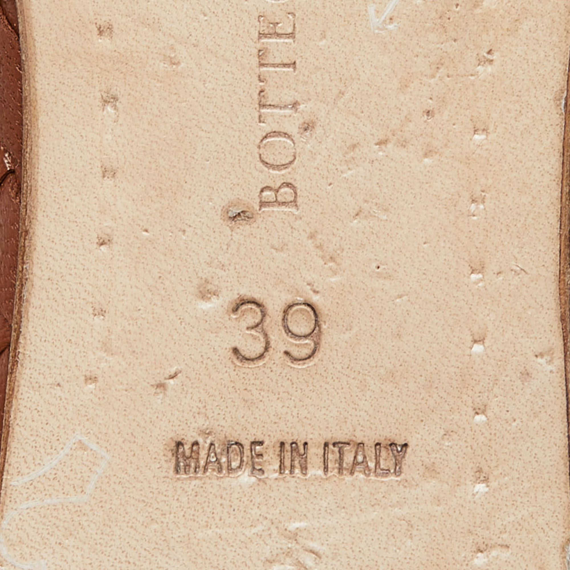 Bottega Veneta Brown Intrecciato Leather Ballet Flats Size 39